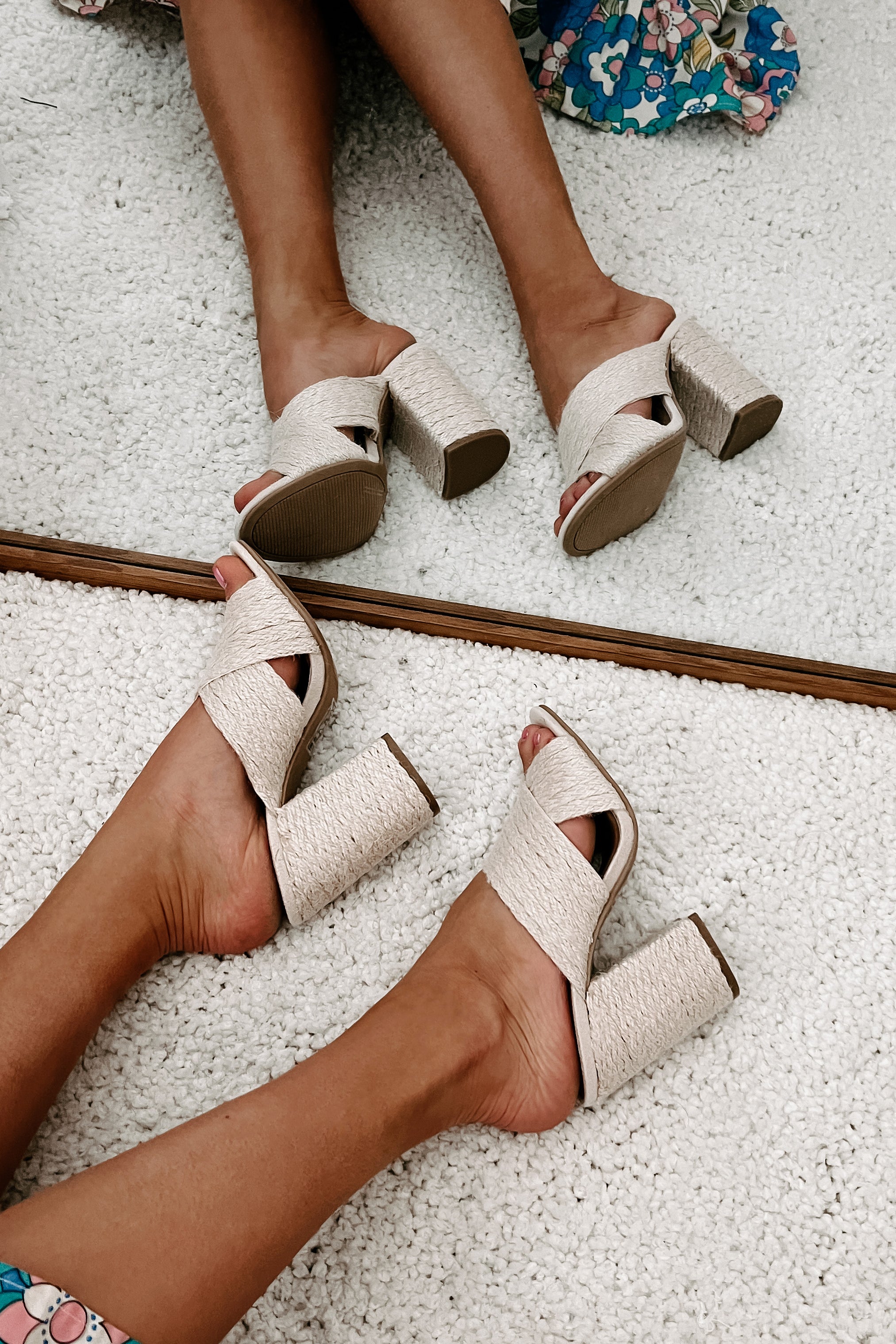 Charleston Chic Woven Heeled Sandals (Beige Jute)-The Formal Wear