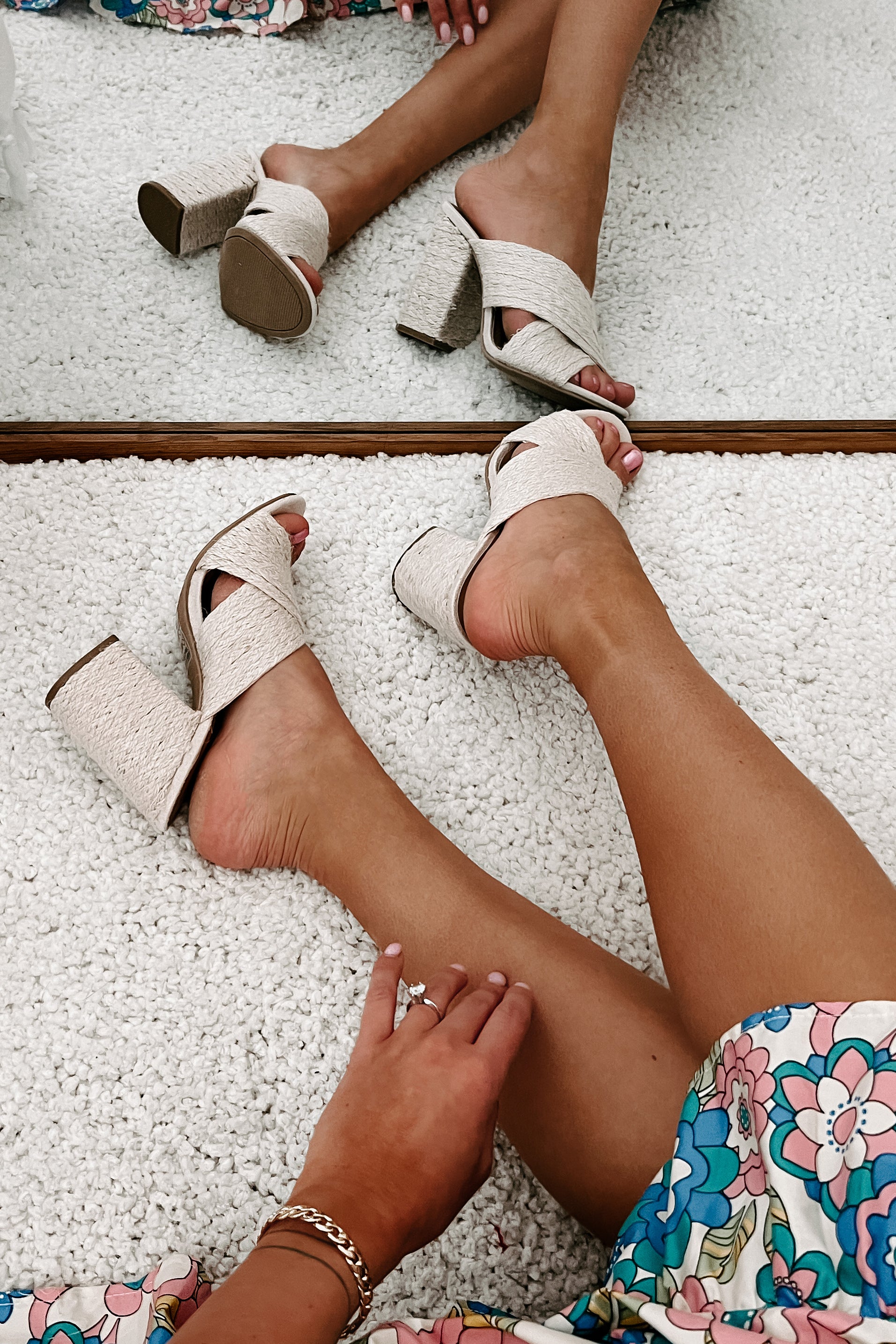 Charleston Chic Woven Heeled Sandals (Beige Jute)-The Formal Wear