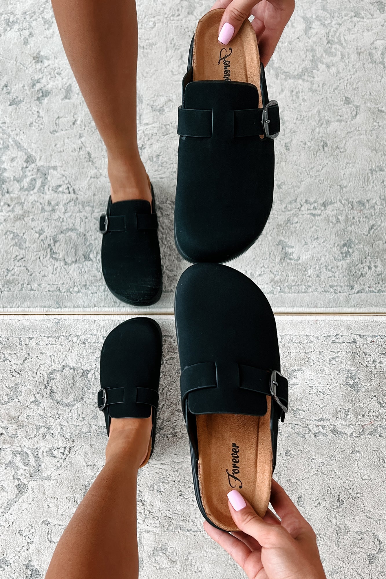 Autumn Skies Platform Clogs (Black)-The Formal Wear