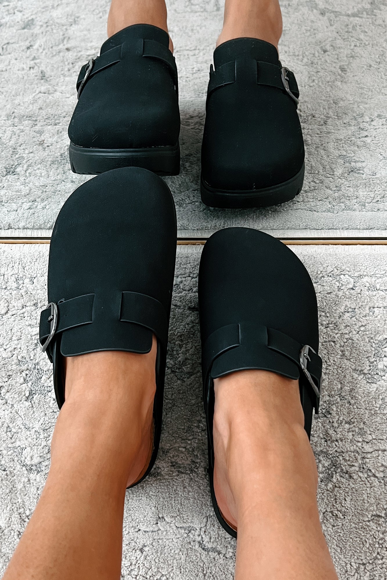 Autumn Skies Platform Clogs (Black)-The Formal Wear