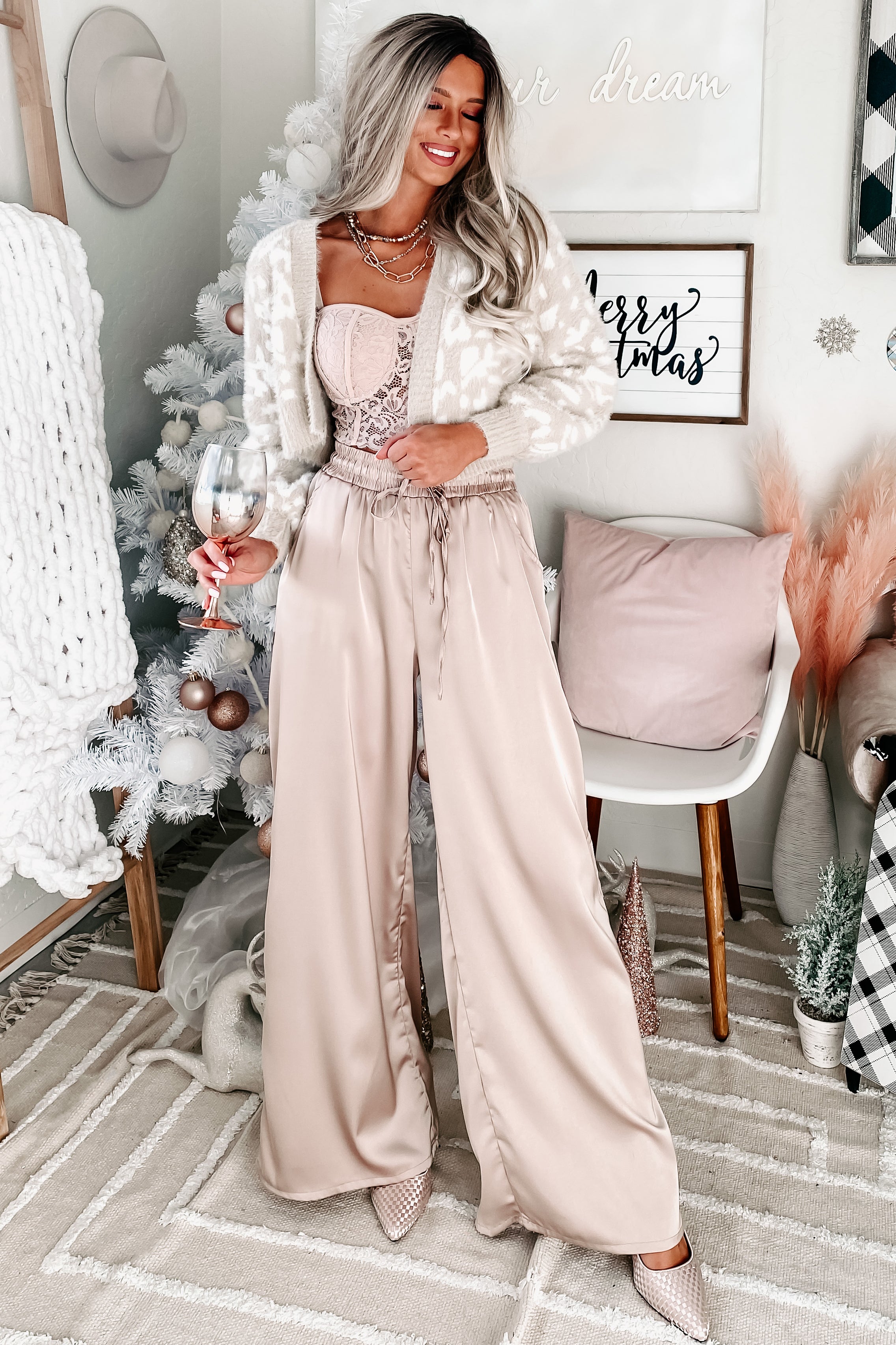 Acting Wild Cropped Fuzzy Knit Cardigan (Taupe/White Animal)-The Formal Wear