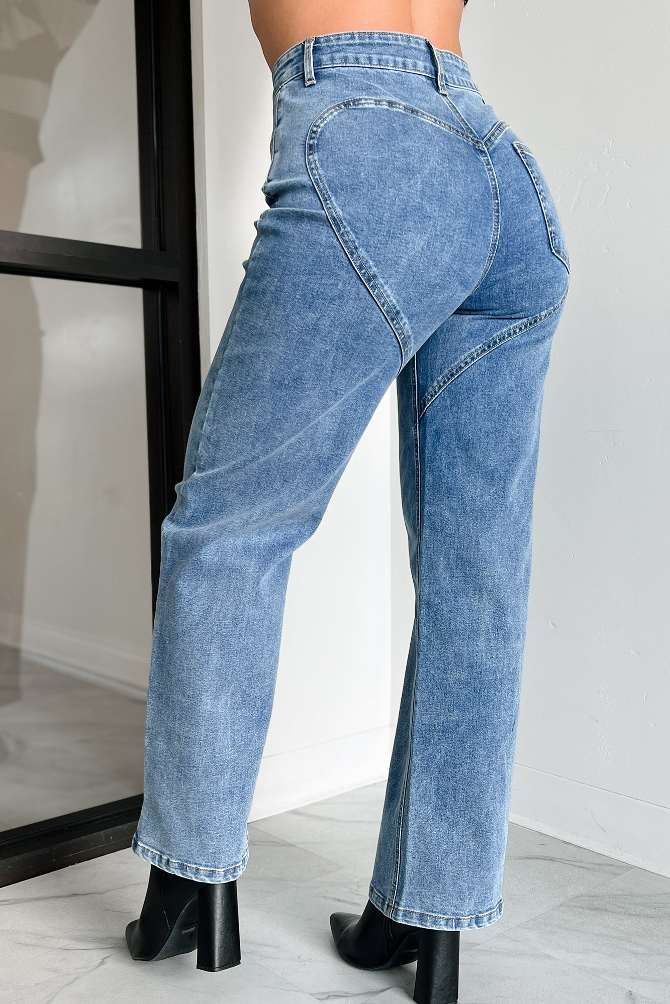 Tyelee TheFormalWear Original Non-Distressed Wide Leg Jeans (Medium Wash)-The Formal Wear