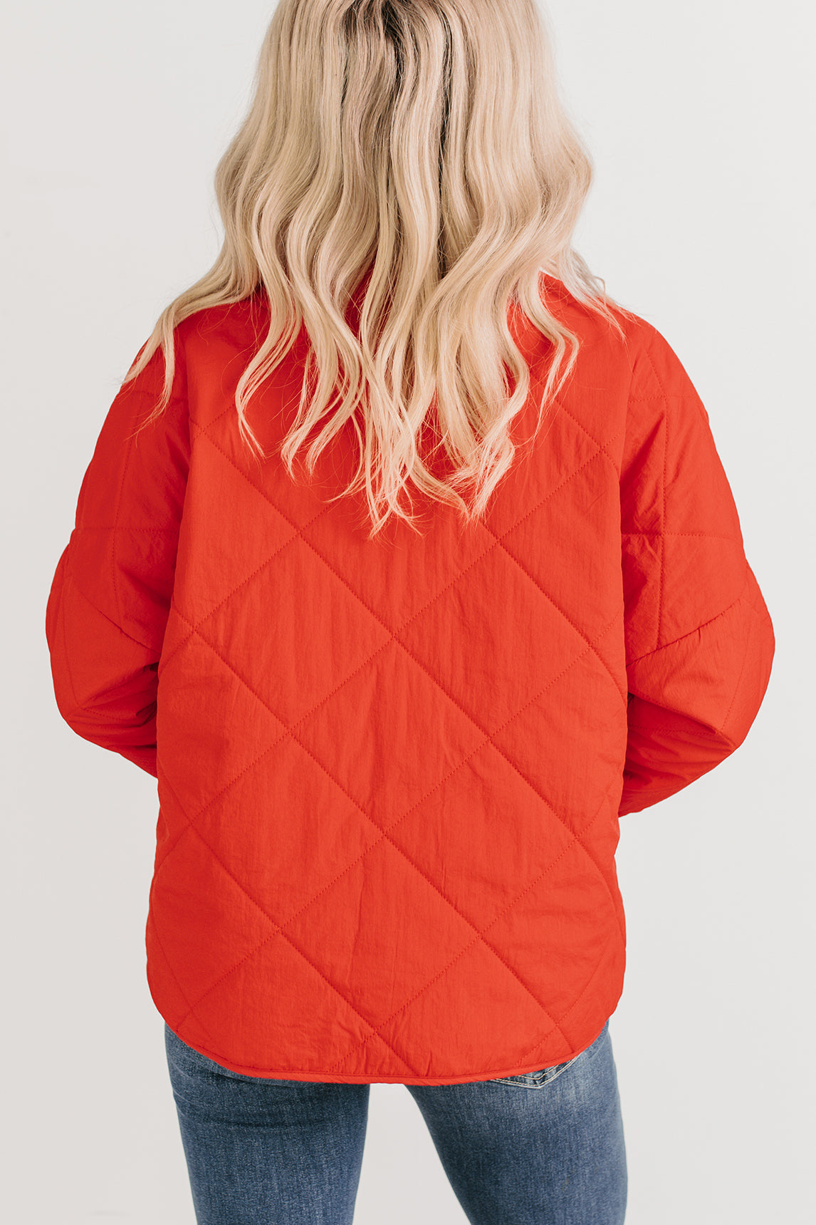 Autumn Memories Quilted Jacket (Poppy Red)-The Formal Wear