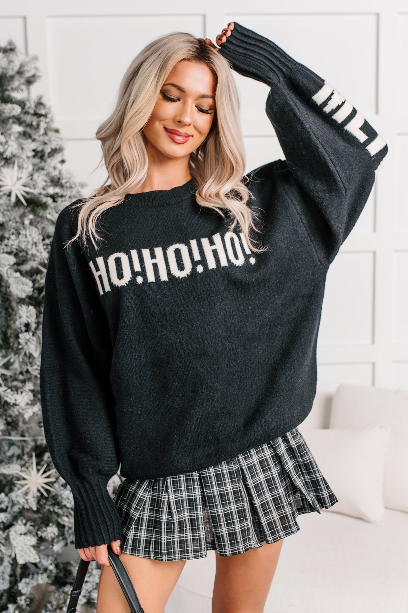 Festive Mood Holiday Sweater (Black)-The Formal Wear