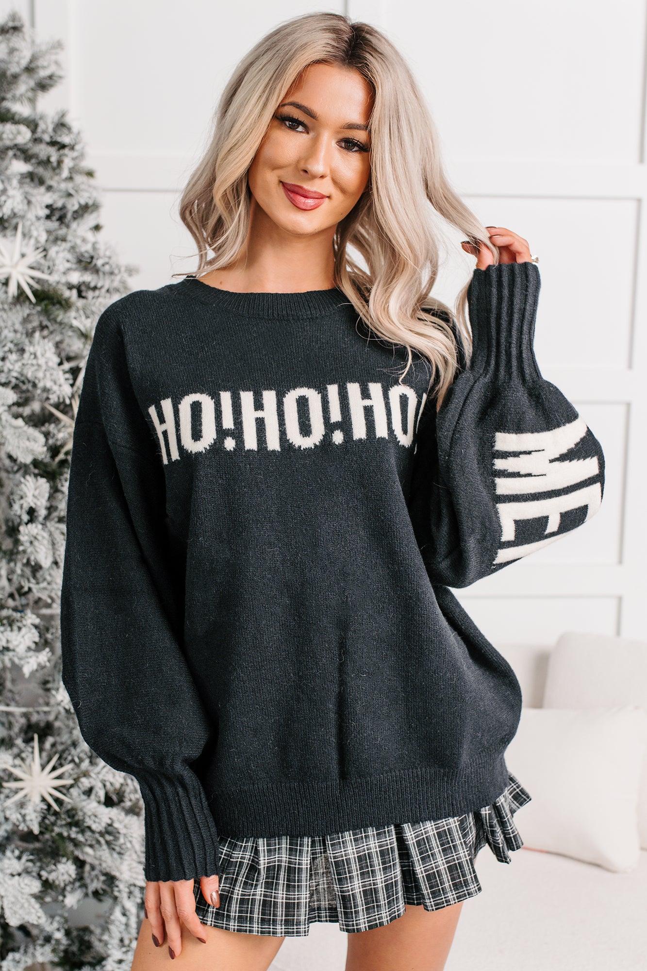 Festive Mood Holiday Sweater (Black)-The Formal Wear