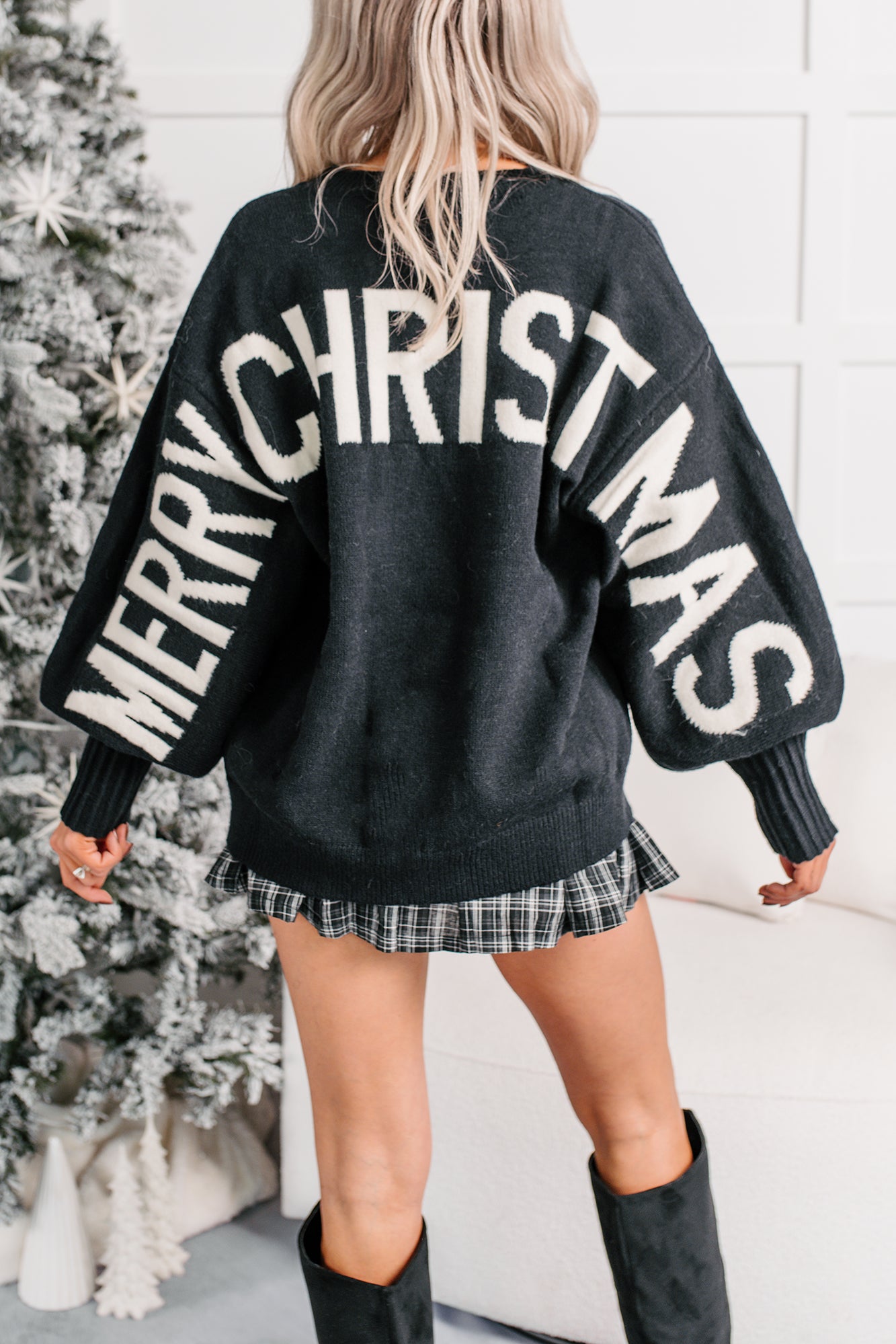 Festive Mood Holiday Sweater (Black)-The Formal Wear