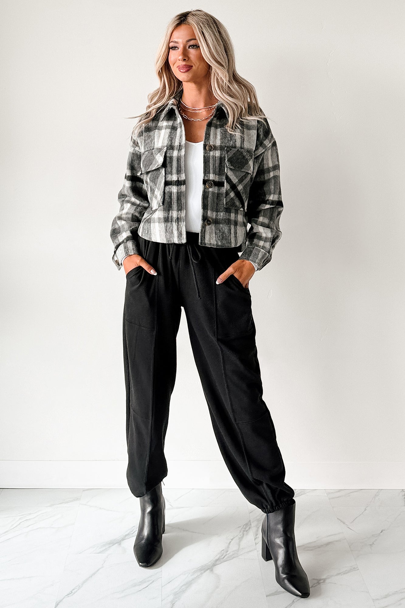 Casual Darling High Rise Jogger Sweatpants (Black)-The Formal Wear