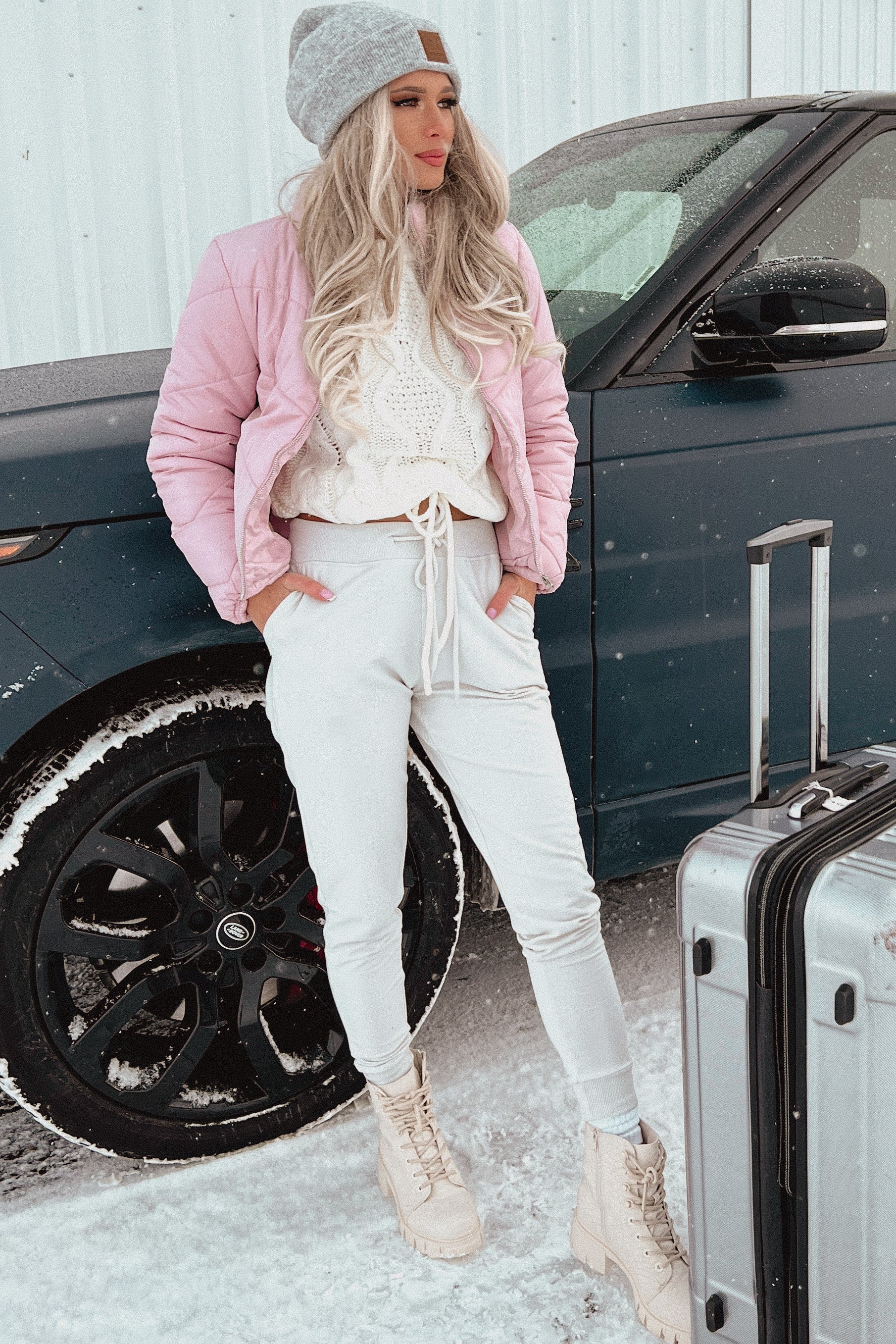 All Bundled Up Puffer Coat (Dusty Pink)-The Formal Wear