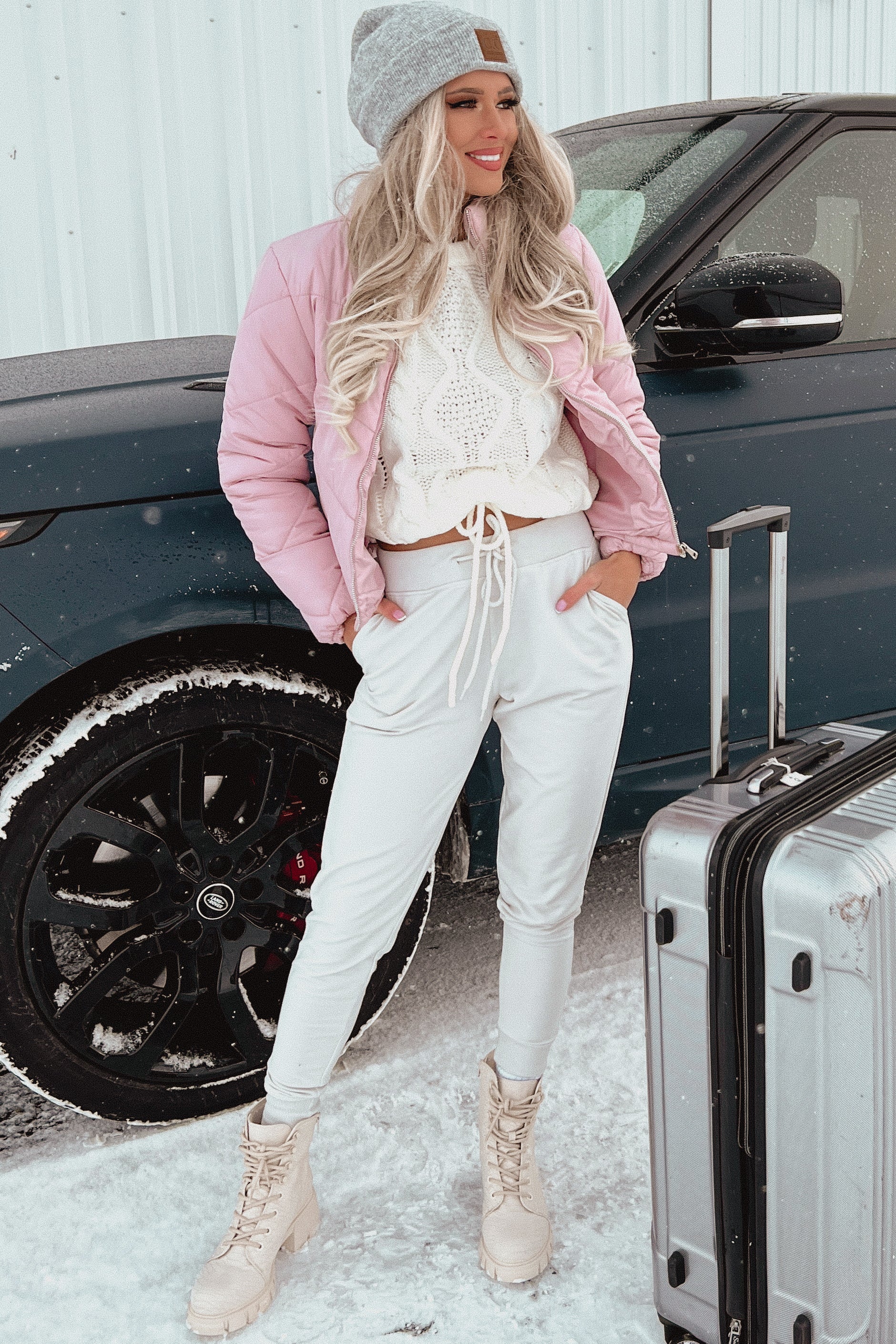 Calling For Comfort French Terry Joggers (Light Stone)-The Formal Wear