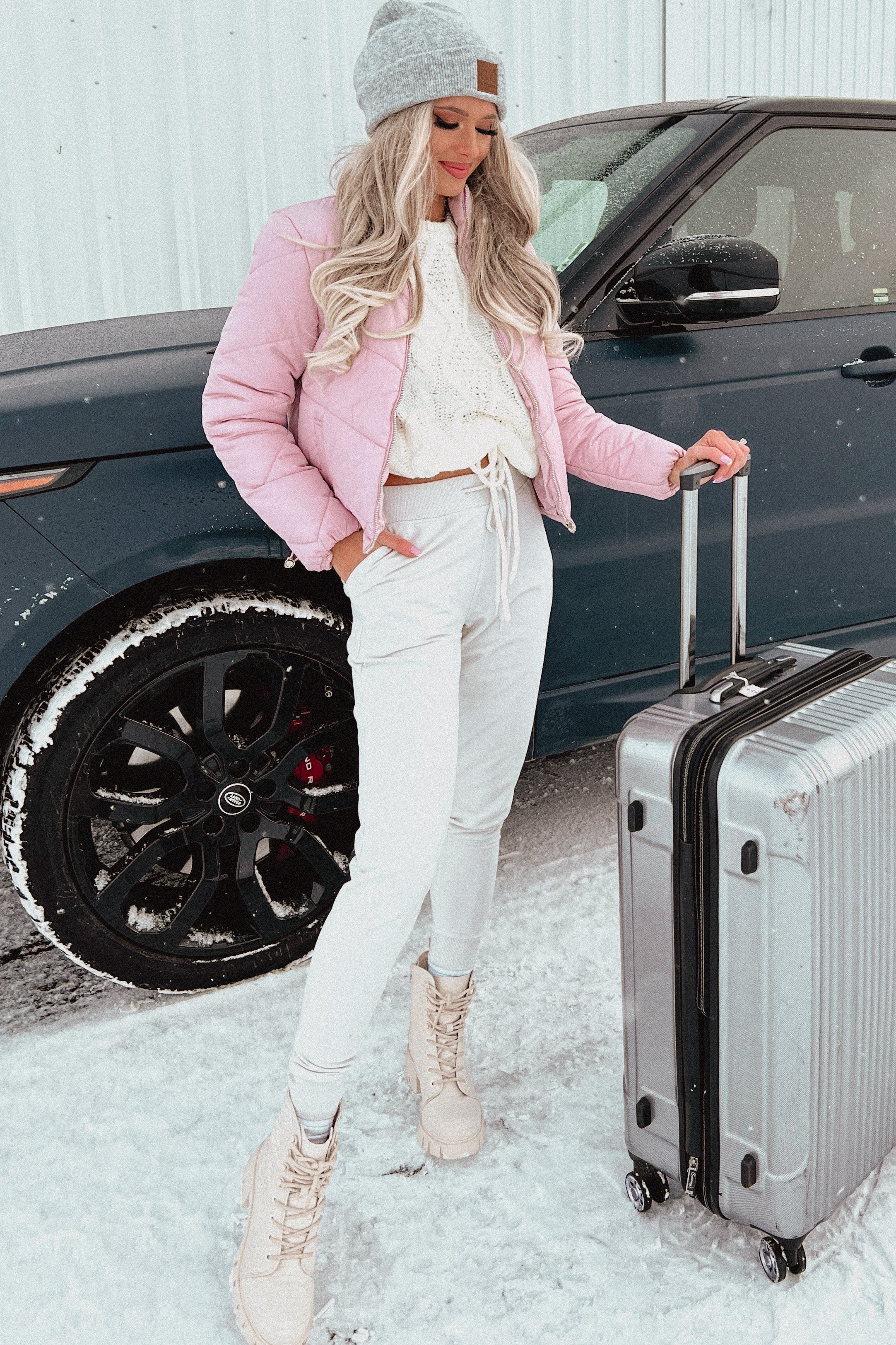 All Bundled Up Puffer Coat (Dusty Pink)-The Formal Wear