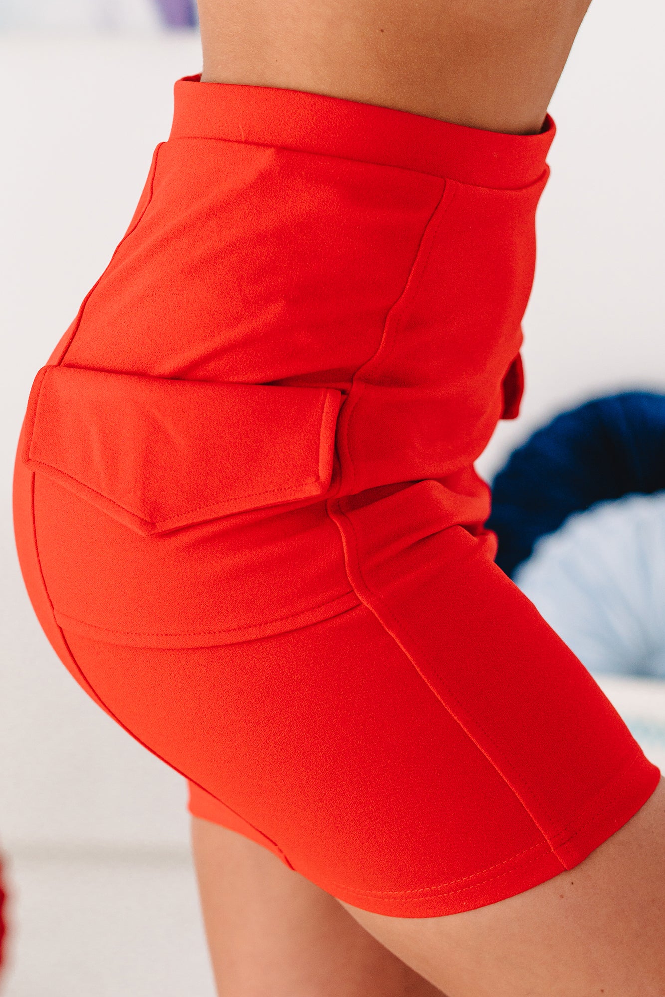 Heartbreaker Crop Top & Mini Skirt Two Piece Set (Red)-The Formal Wear