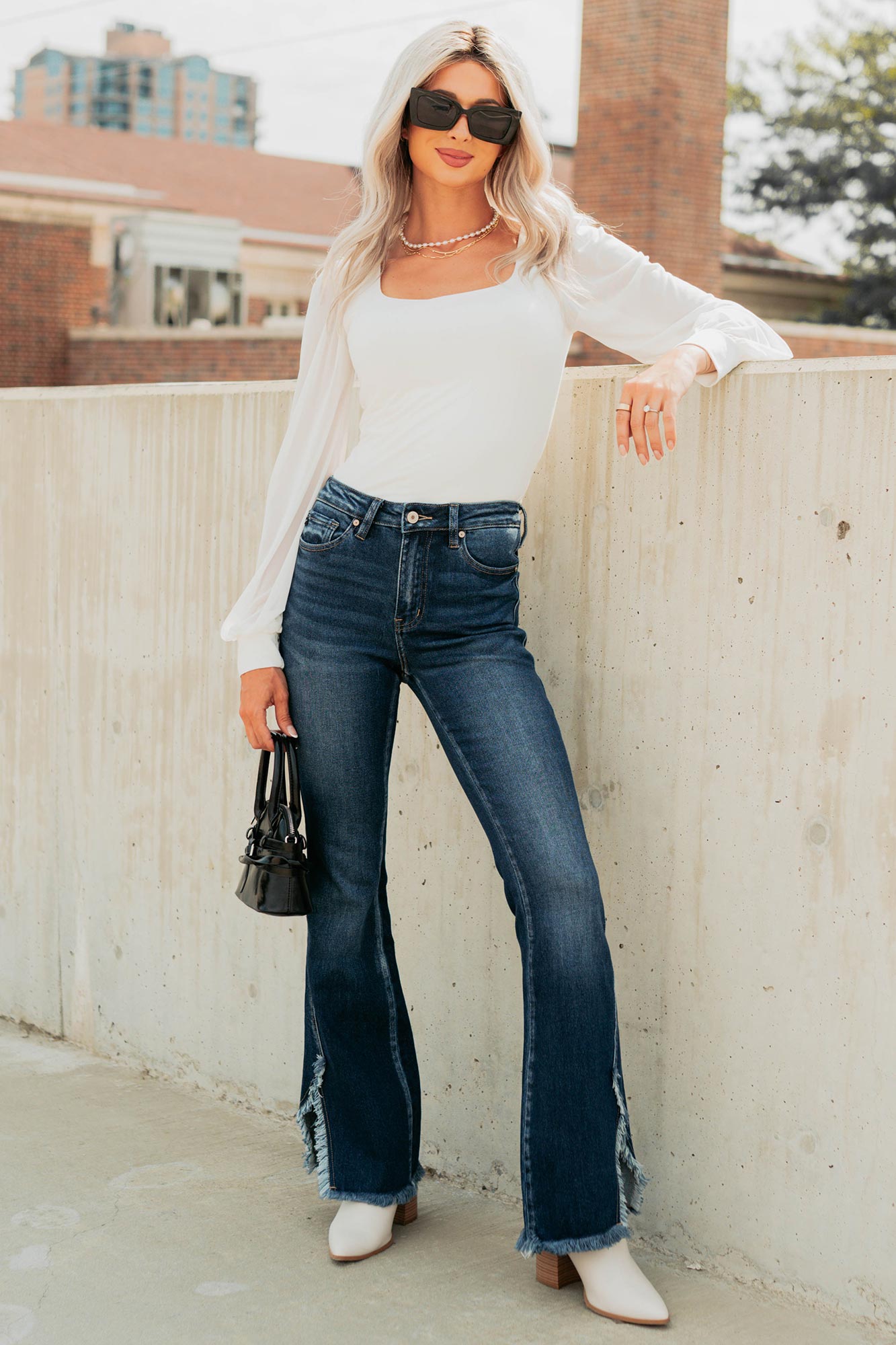 Inspired Moments Mesh Sleeve Top (Ivory)-The Formal Wear