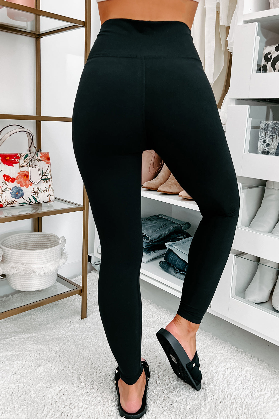 Beautifully Basic Buttery Soft Cross-Over Leggings (Black)-The Formal Wear