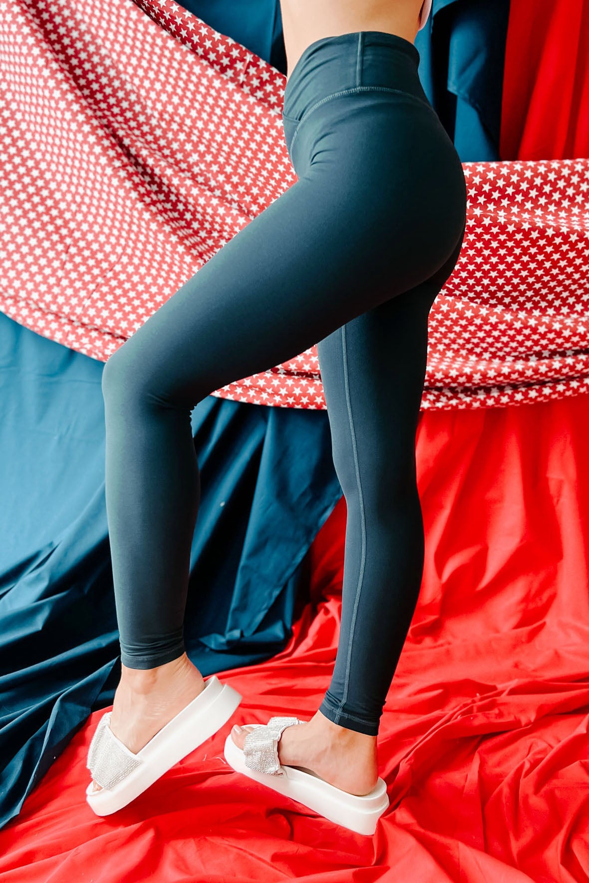 Beautifully Basic Buttery Soft Cross-Over Leggings (Nocturnal Navy)-The Formal Wear