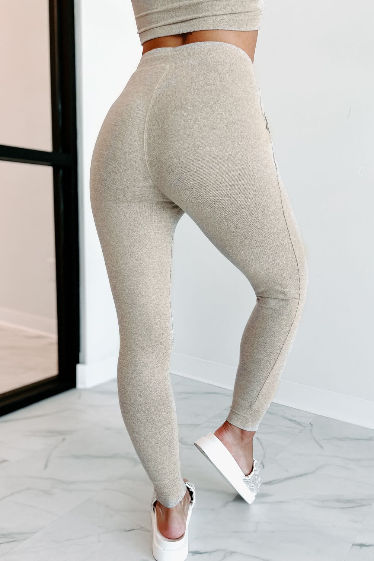 Movie Marathon Brushed Knit Joggers (Two-Tone Mocha)-The Formal Wear