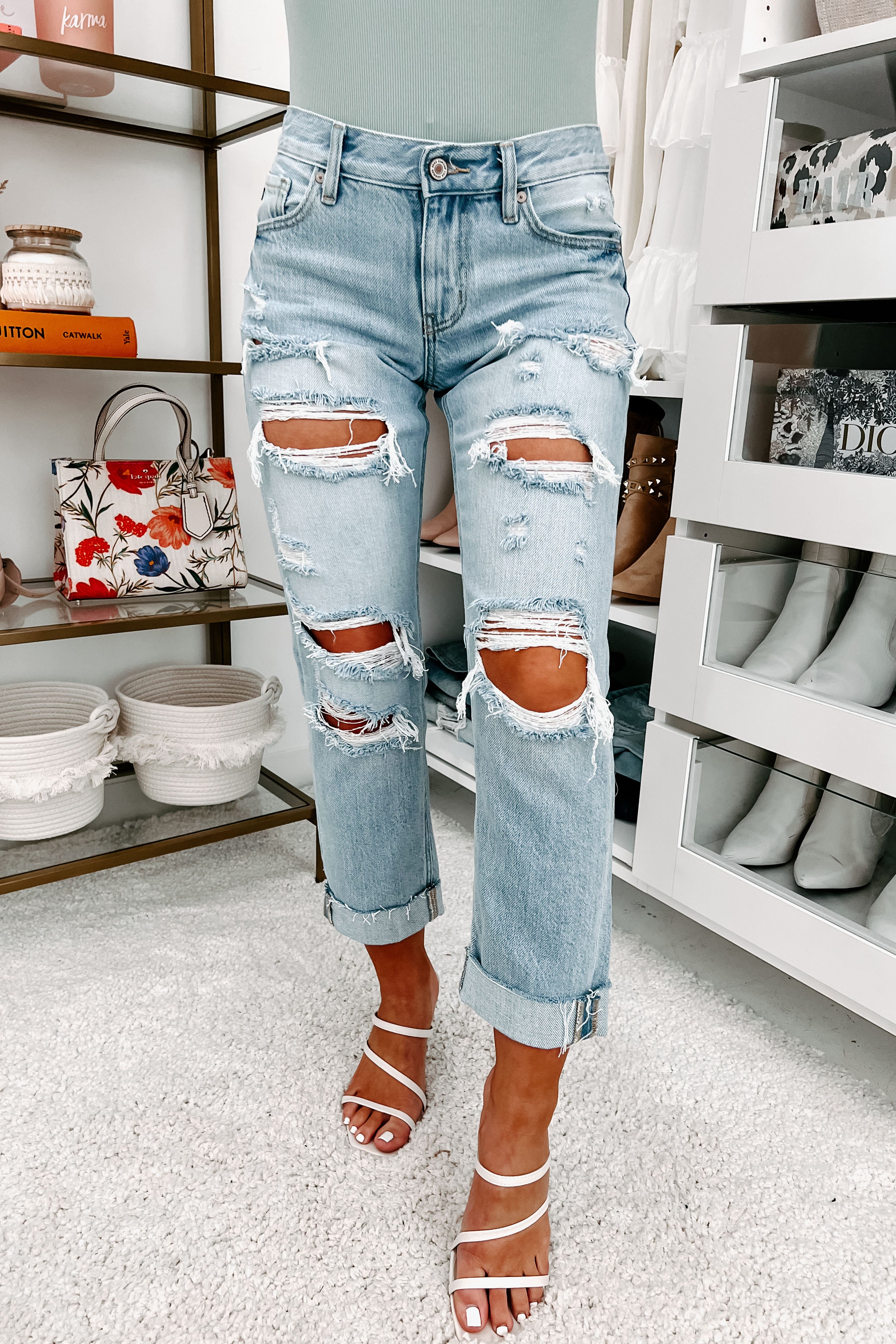 Radley Mid-Rise Kancan Boyfriend Jeans (Light)-The Formal Wear