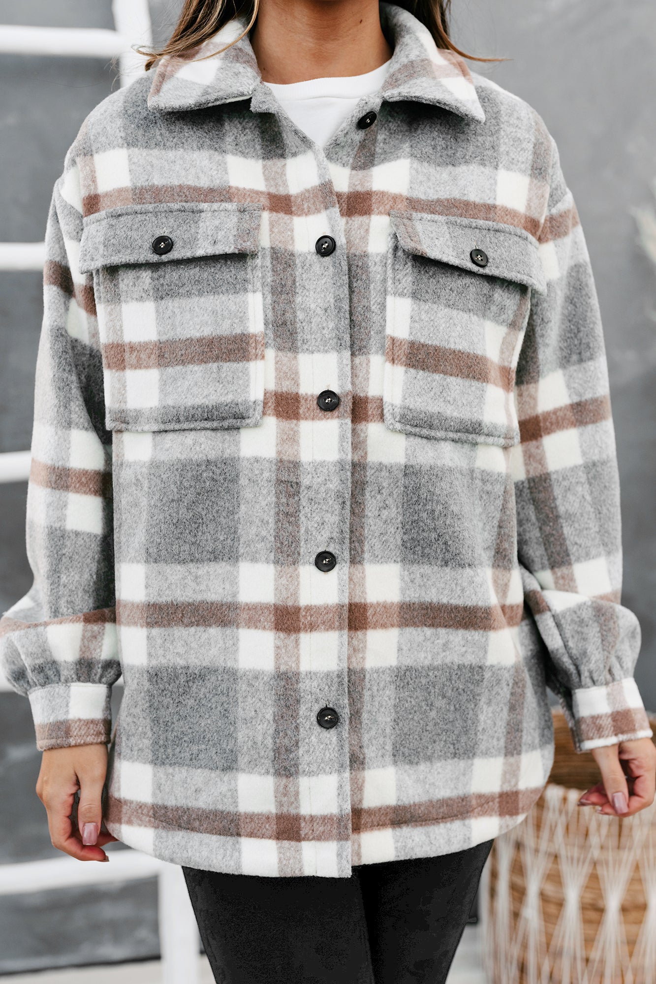 Mountain Vista Plaid Flannel Jacket (Grey Multi)-The Formal Wear