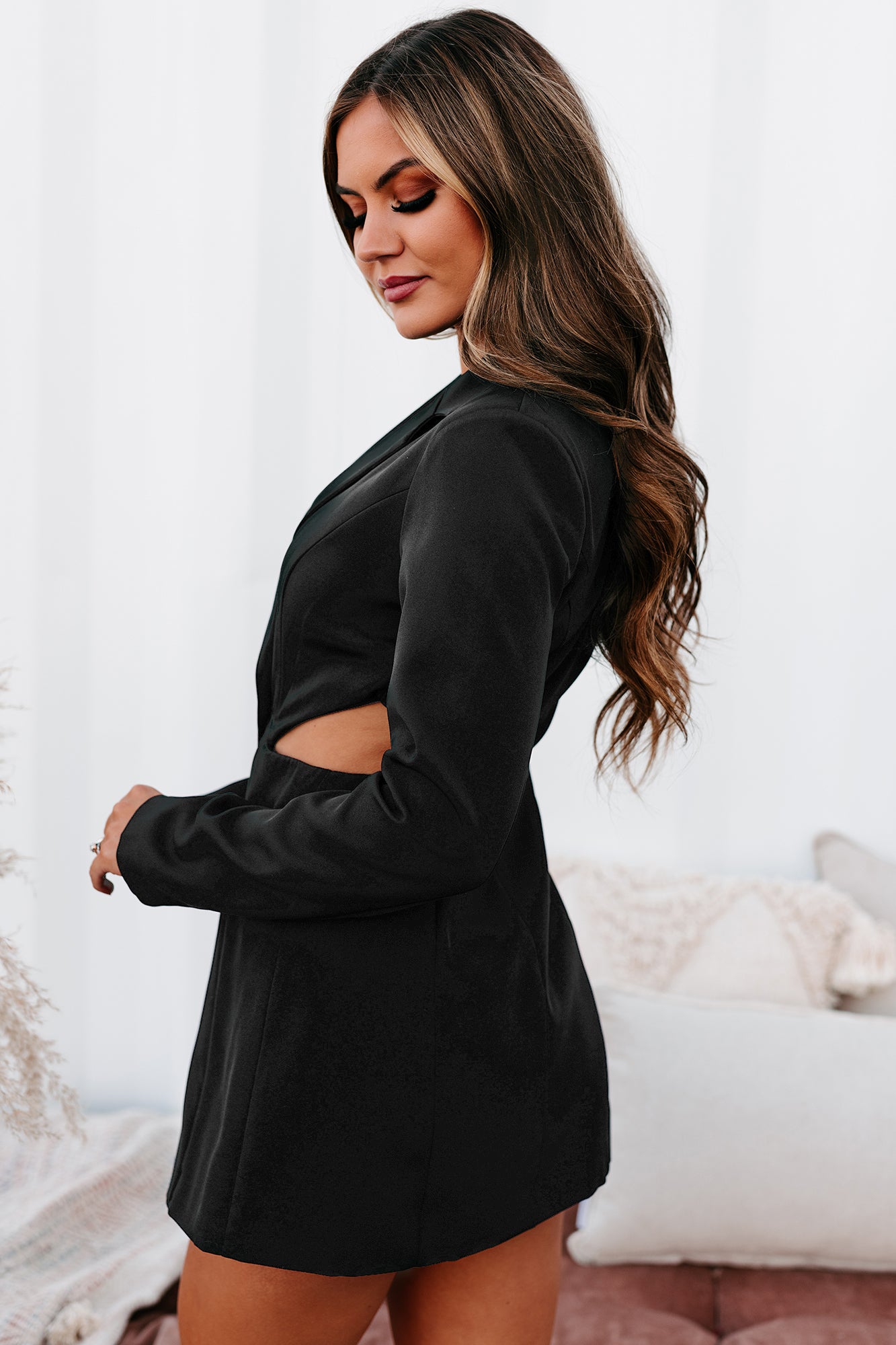 Call Me Boss Lady TheFormalWear Original Blazer Romper (Black)-The Formal Wear