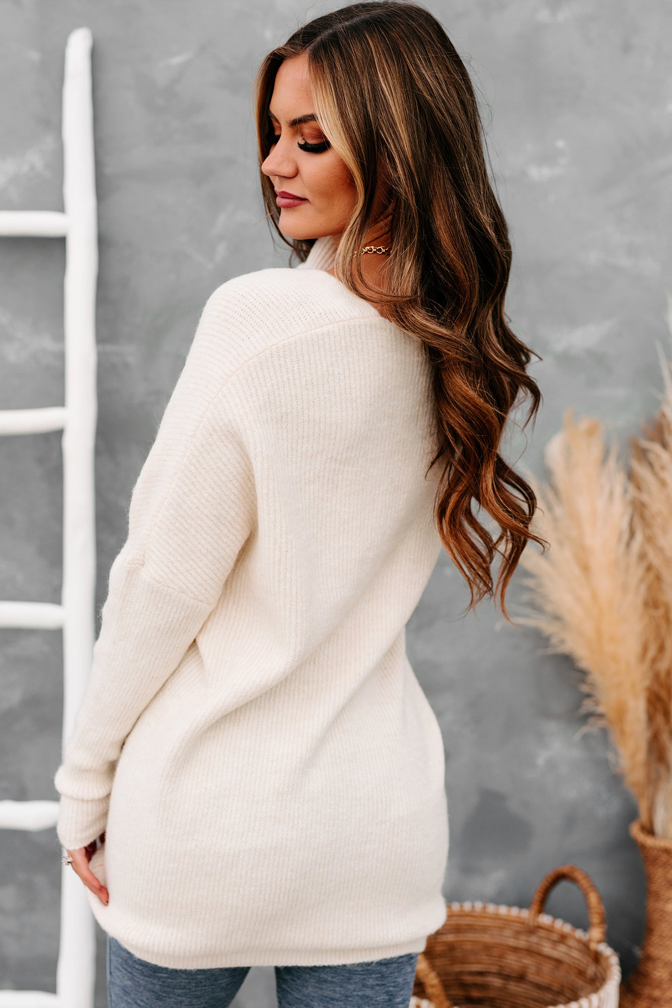 Rhetorical Response Oversized Ribbed Sweater (Cream)-The Formal Wear