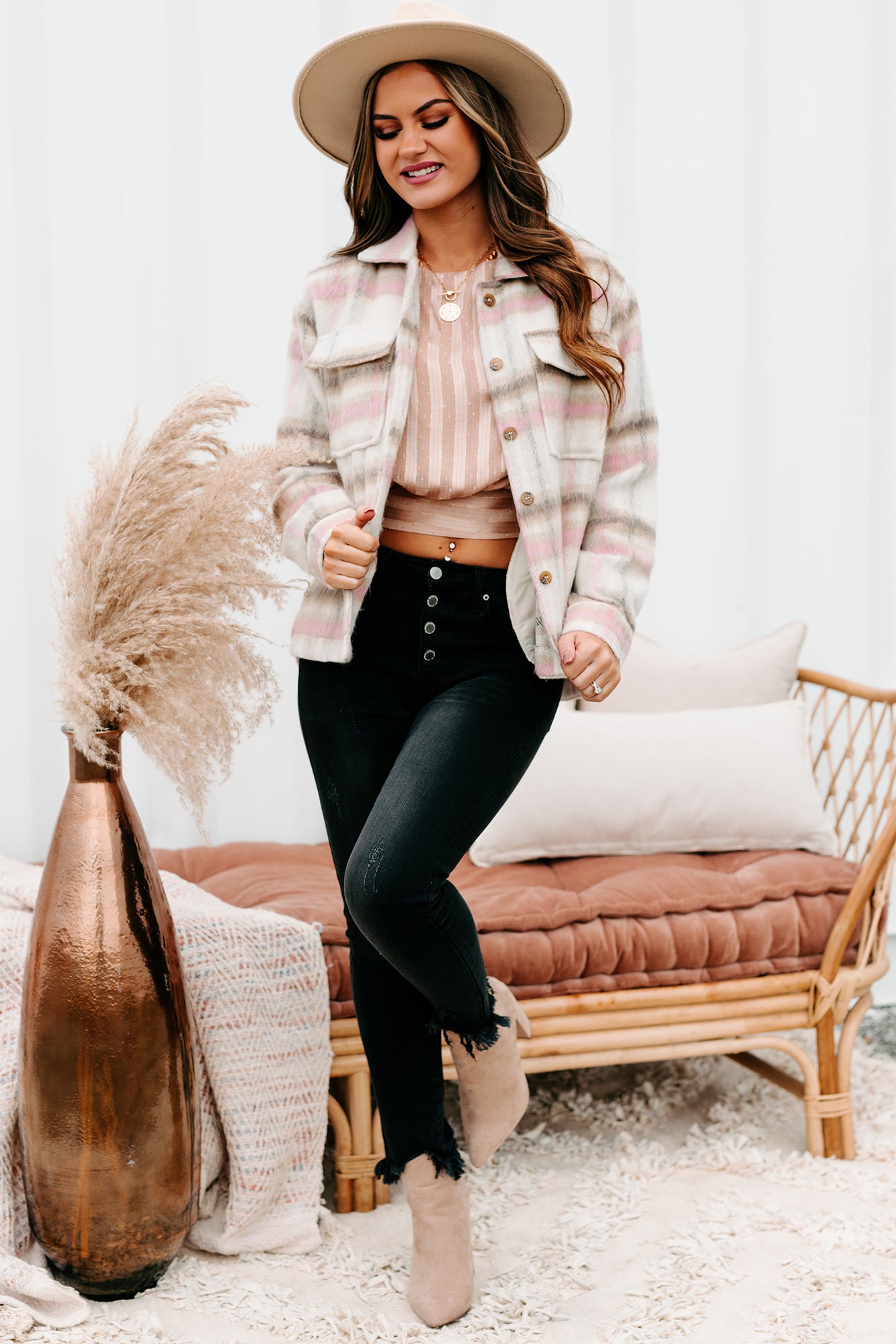 Cambria Mid-Rise Button-Fly Raw Hem Skinny Risen Jeans (Black)-The Formal Wear