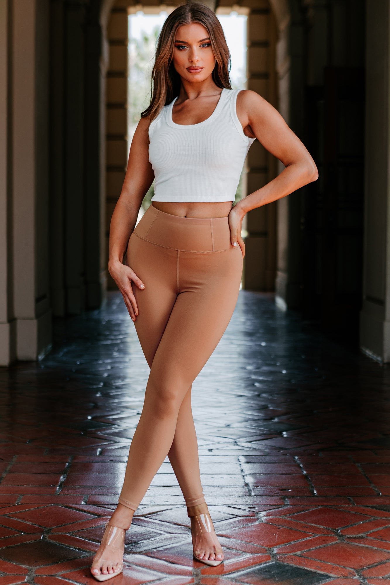 Meryl Ribbed Crop Top (Ivory)-The Formal Wear