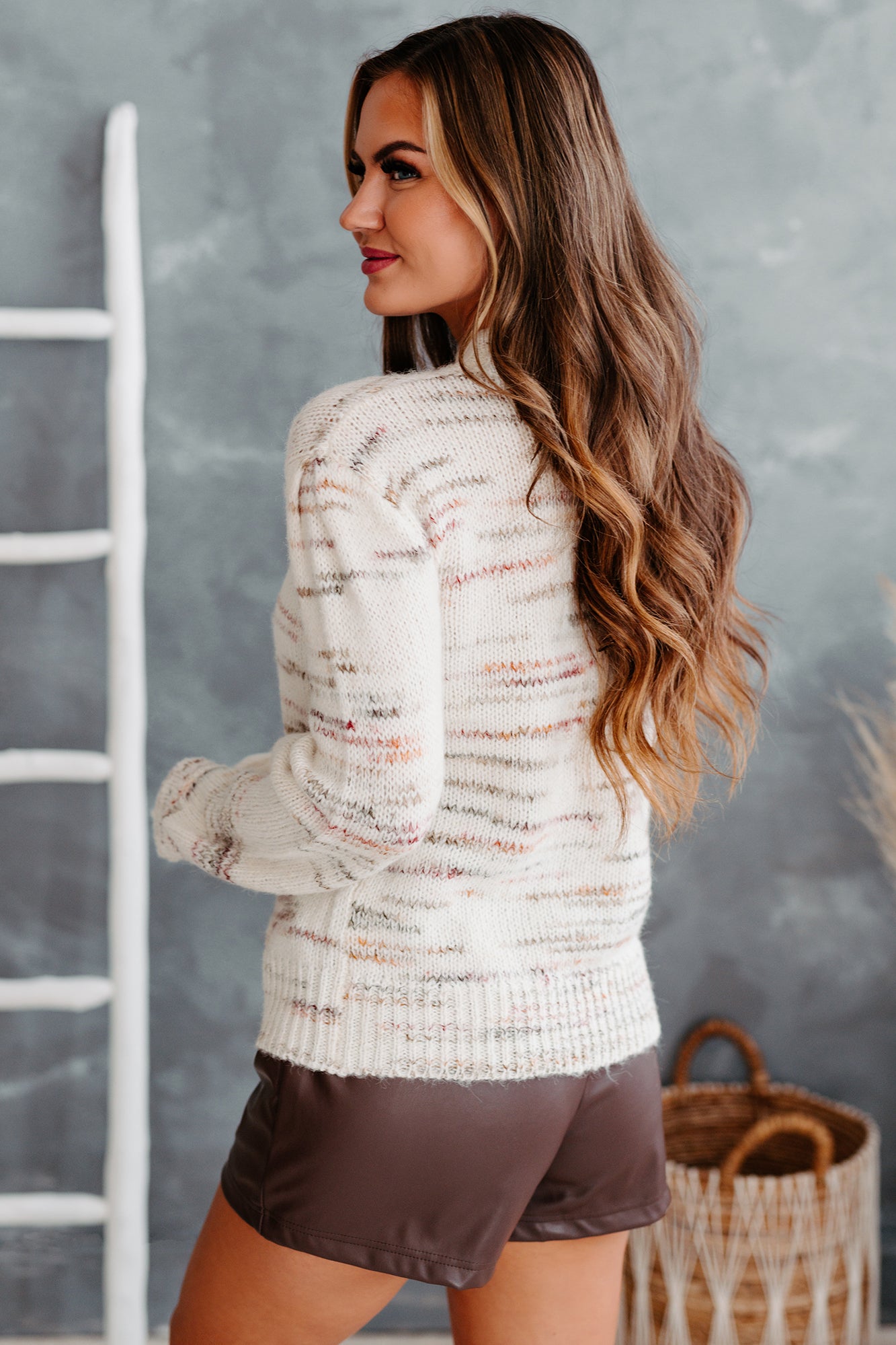 Never Ending Gratitude Textured Knit Sweater (Ivory)-The Formal Wear