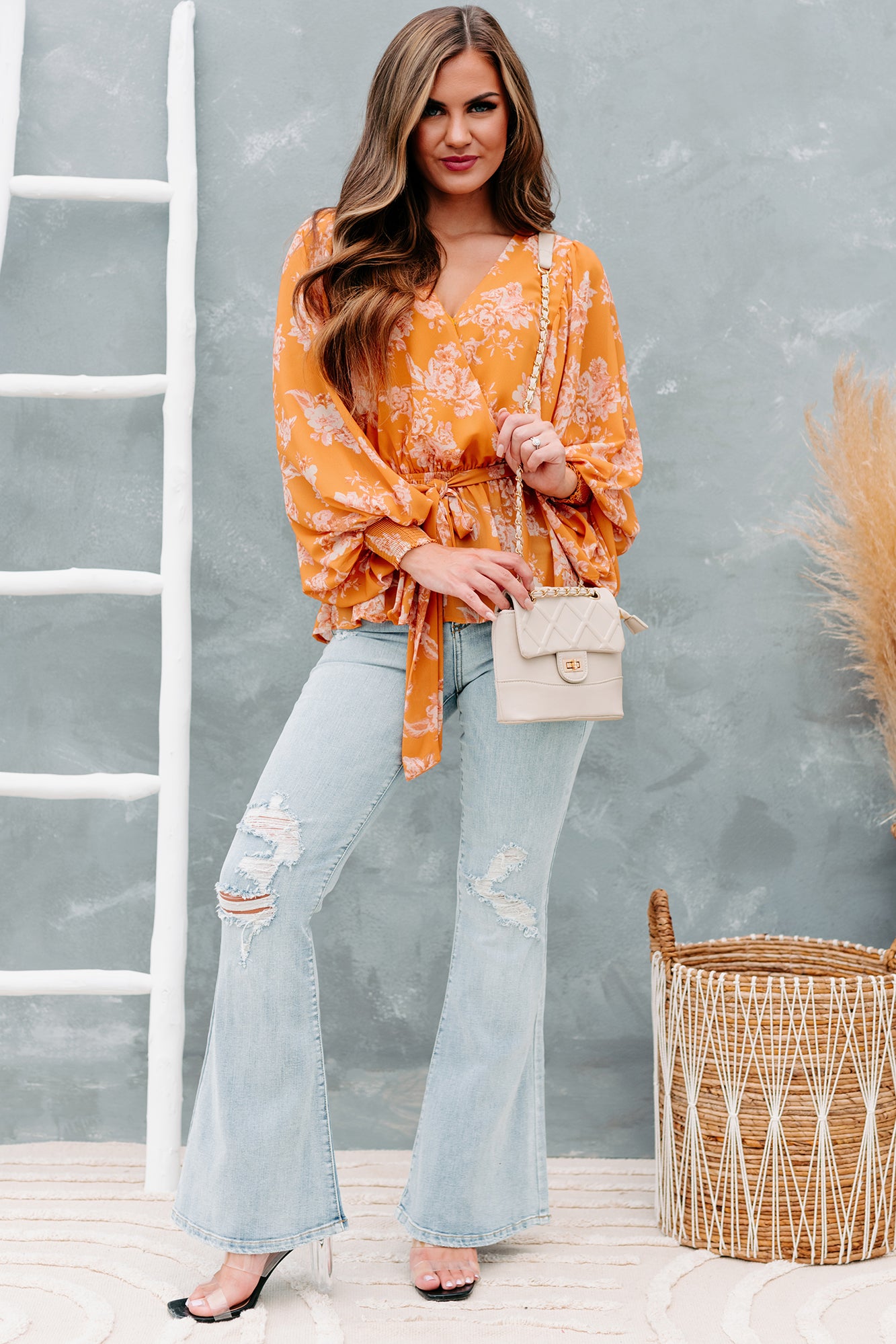 Flare For The Obvious Sneak Peek High Rise Flare Jeans (Light)-The Formal Wear