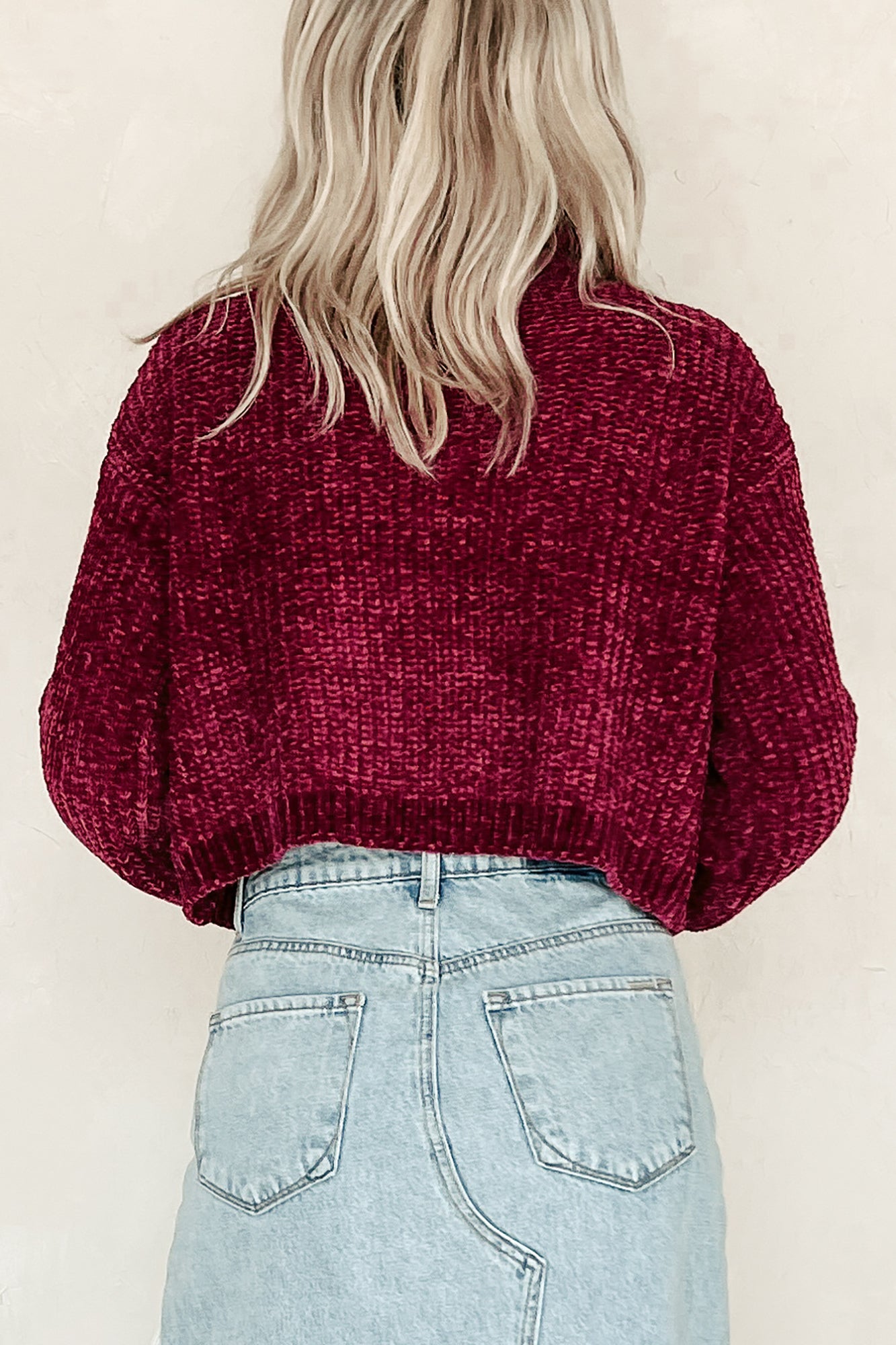 Autumn Comforts Zenana Chenille Sweater (Cabernet)-The Formal Wear