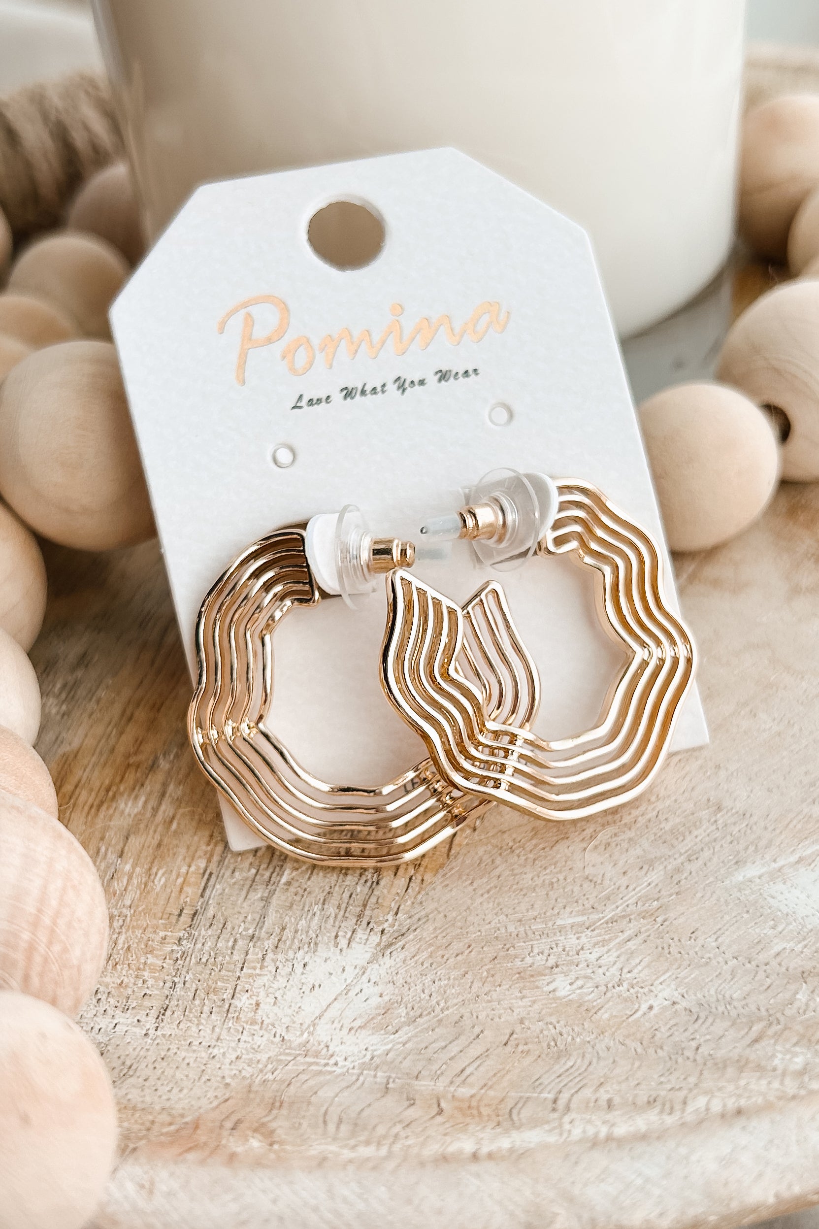 Riding The Wave Layered Hoop Earrings (Gold)-The Formal Wear