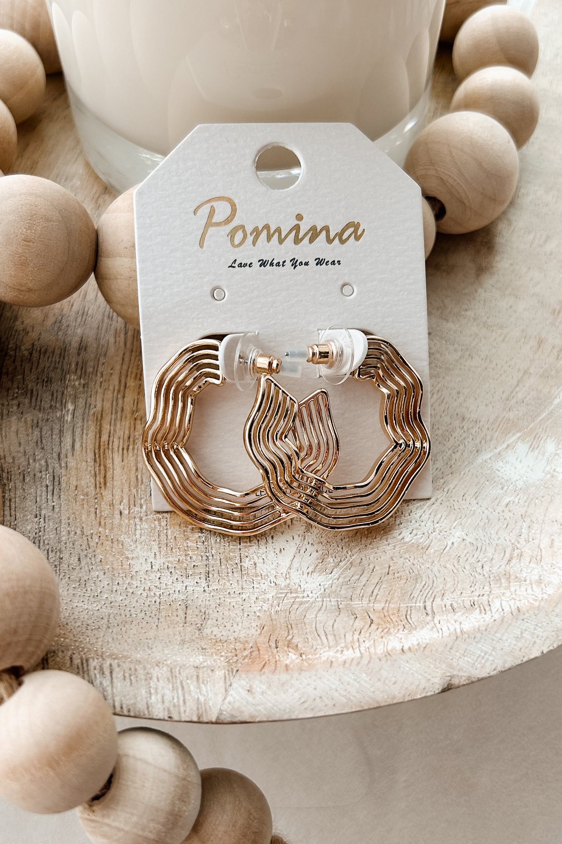 Riding The Wave Layered Hoop Earrings (Gold)-The Formal Wear