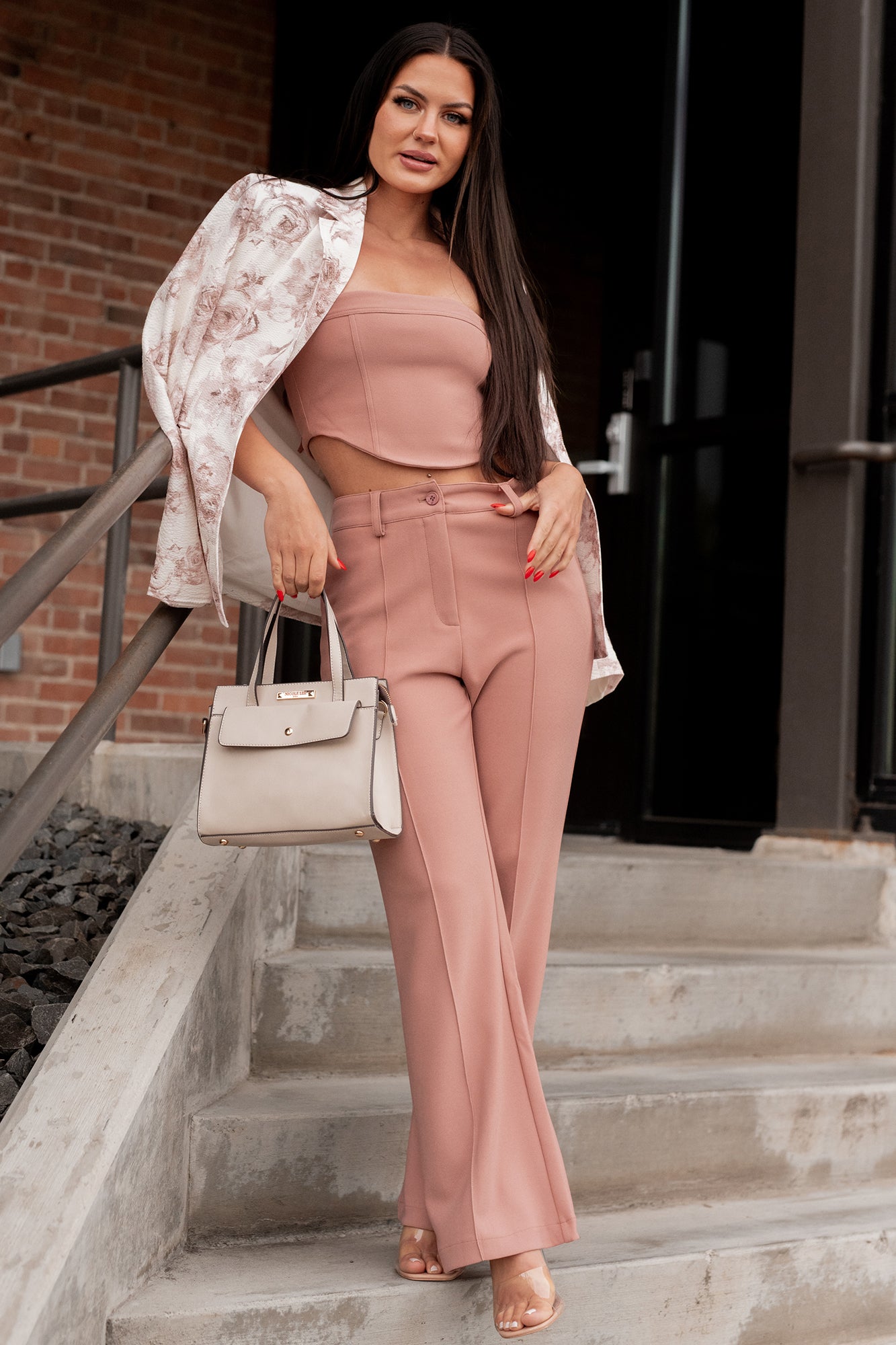 Boosted Confidence Back Lace-Up Tube Top (Terracotta)-The Formal Wear