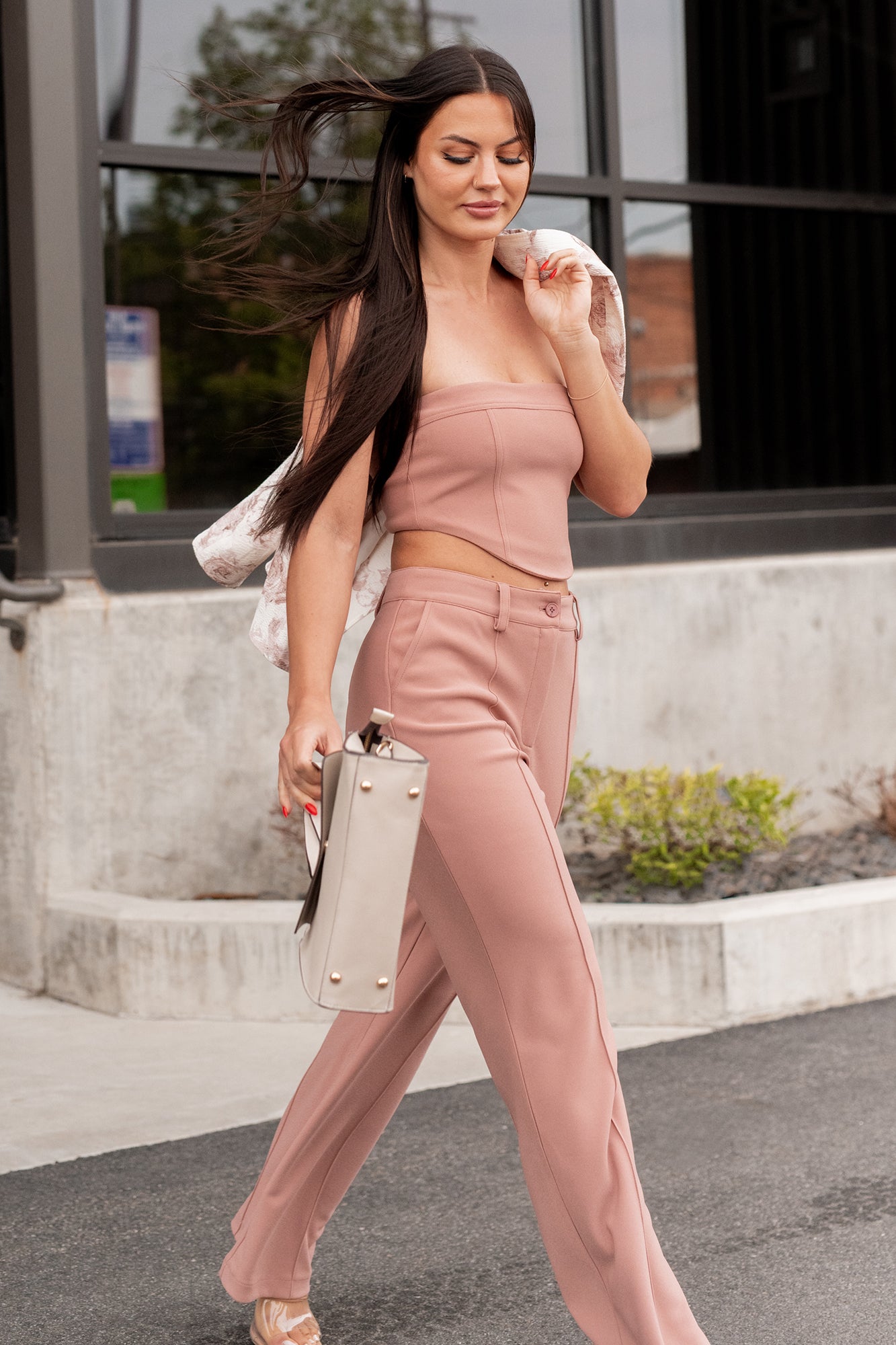 Boosted Confidence Back Lace-Up Tube Top (Terracotta)-The Formal Wear