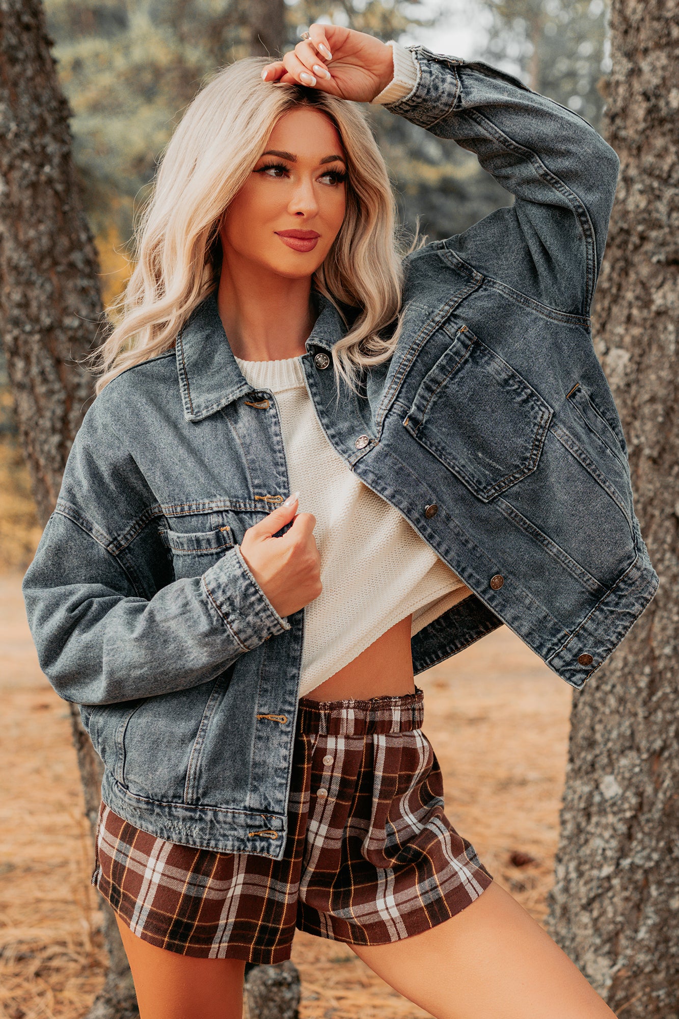 Backroad Wishes Washed Denim Jacket (Medium Wash)-The Formal Wear