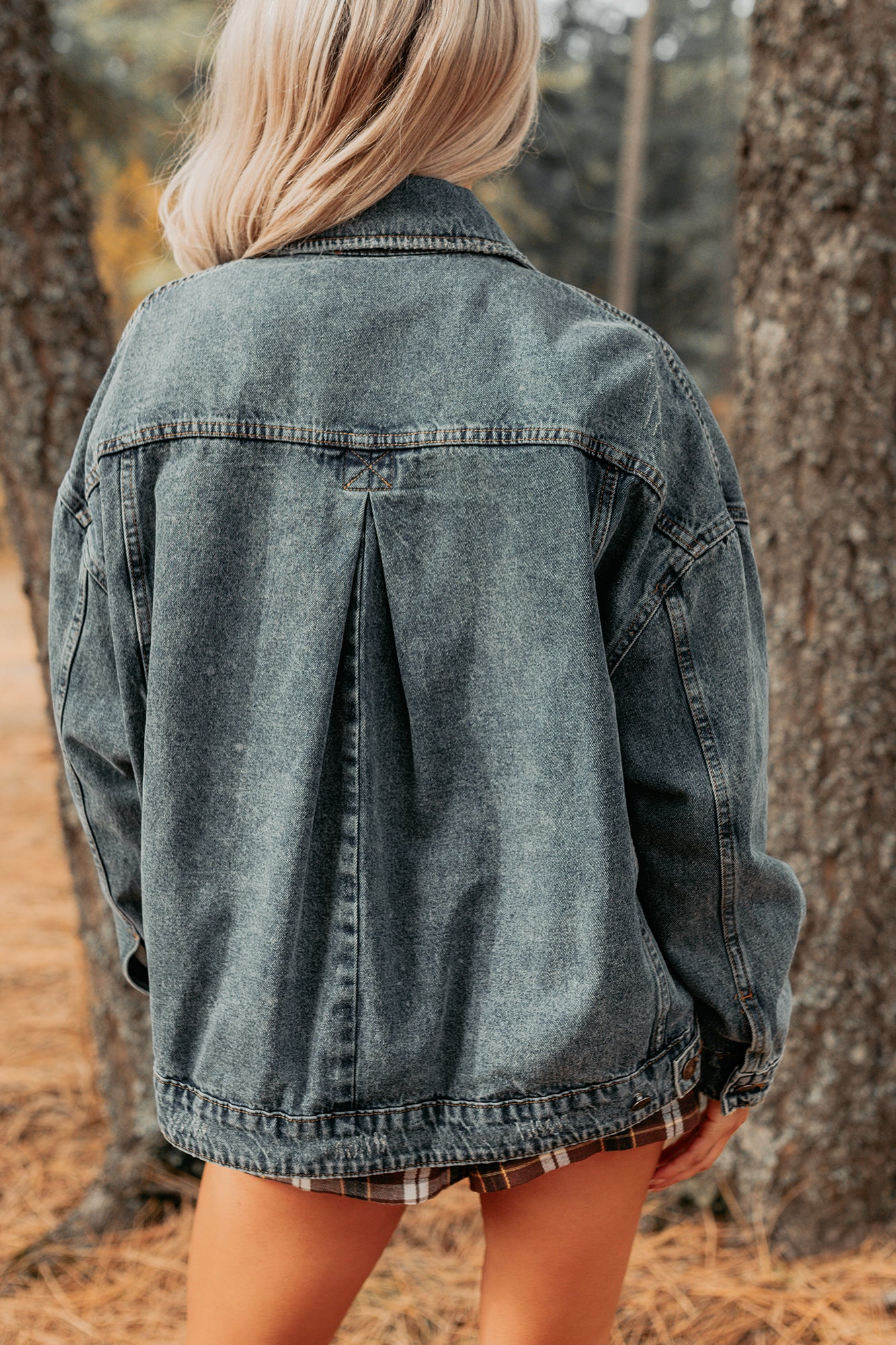 Backroad Wishes Washed Denim Jacket (Medium Wash)-The Formal Wear