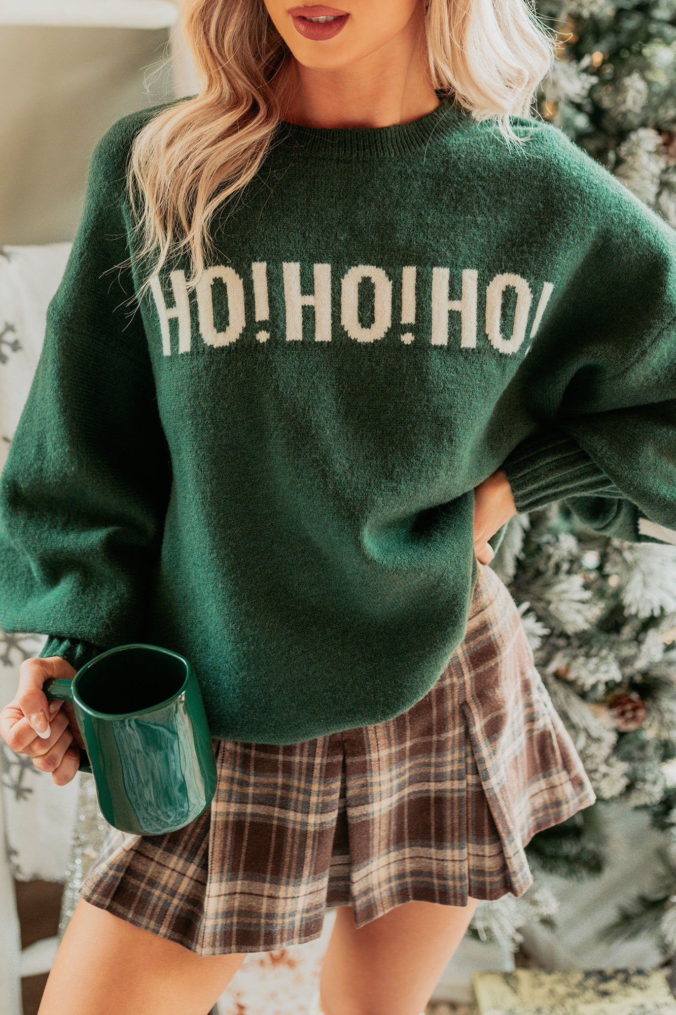 Festive Mood Mello Holiday Sweater (Green) - Ships by 12/8-The Formal Wear