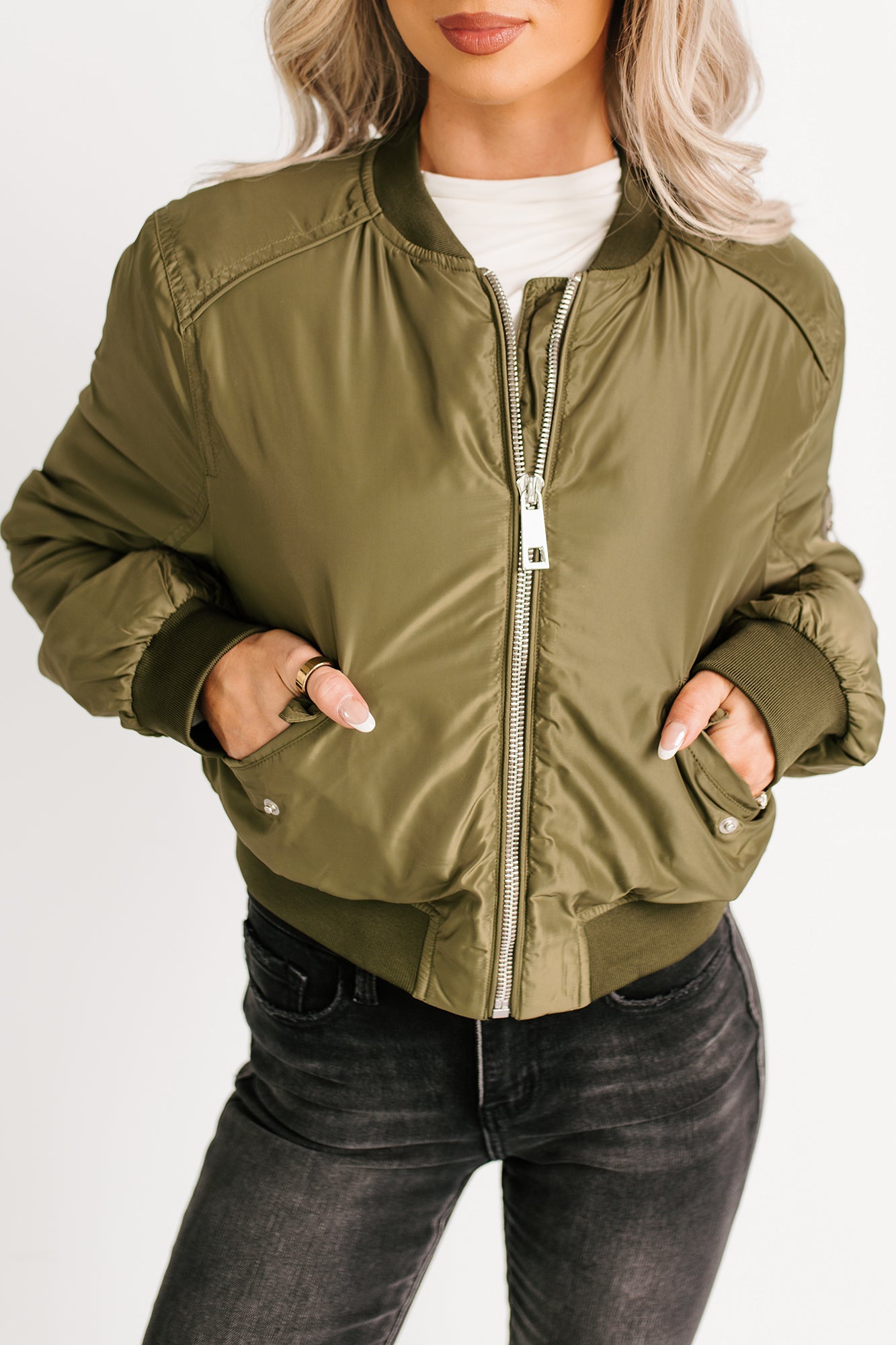 Call This Love Windbreaker Jacket (Olive)-The Formal Wear