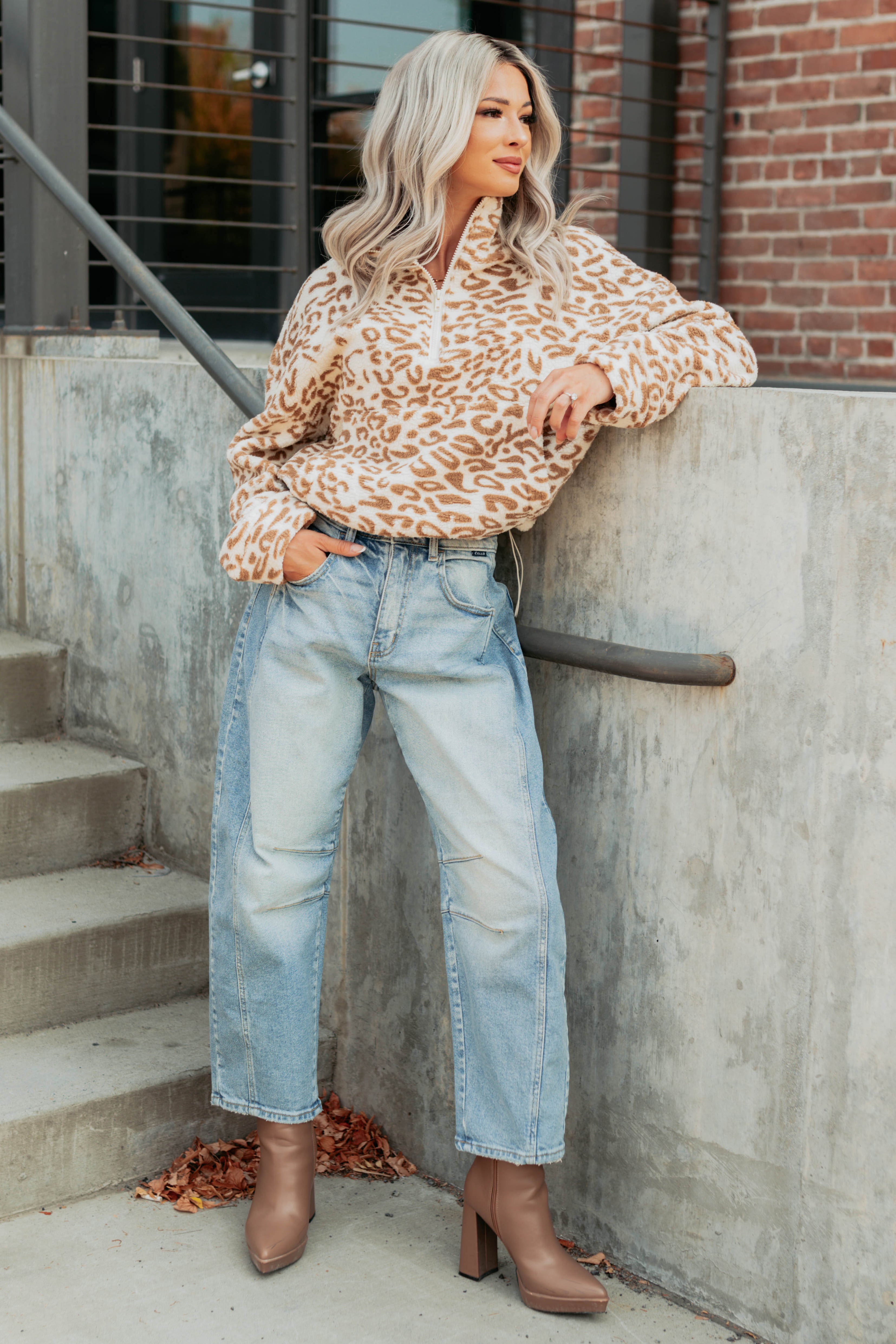 Colette Mid Rise Barrel Cello Jeans (Vintage Medium)-The Formal Wear