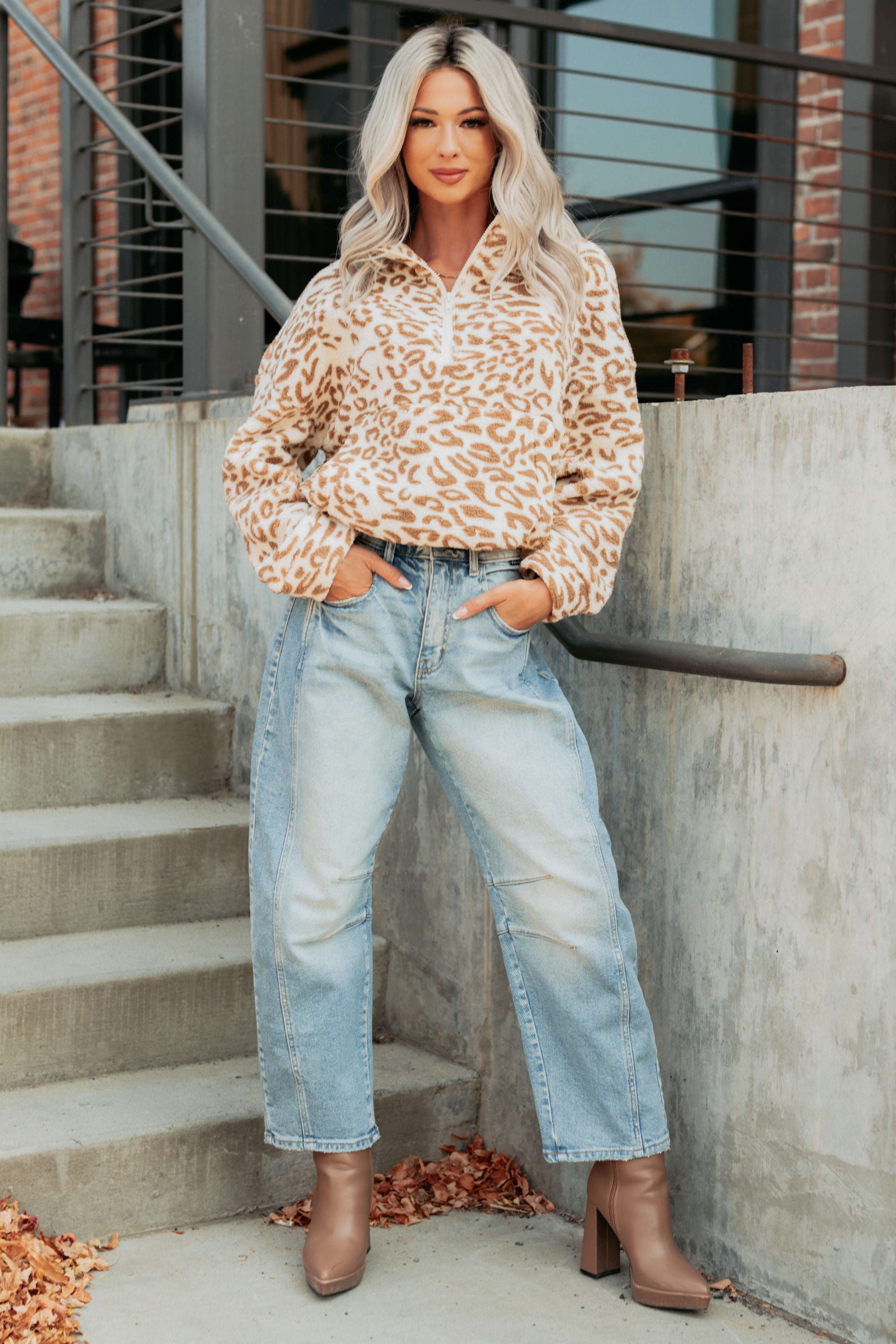 Colette Mid Rise Barrel Cello Jeans (Vintage Medium)-The Formal Wear