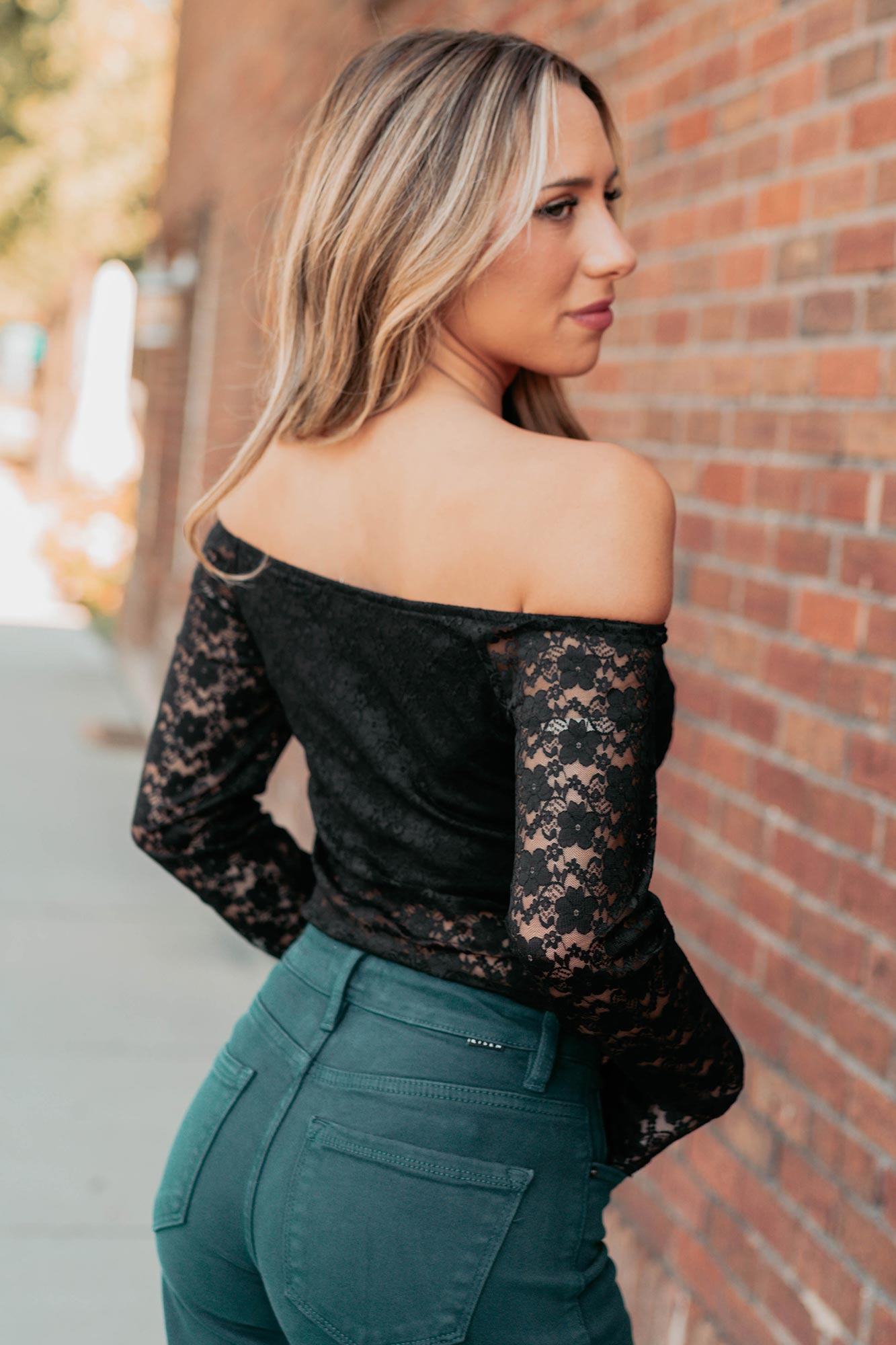 Up To Standard Ruched Lace Asymmetric Top (Black)-The Formal Wear