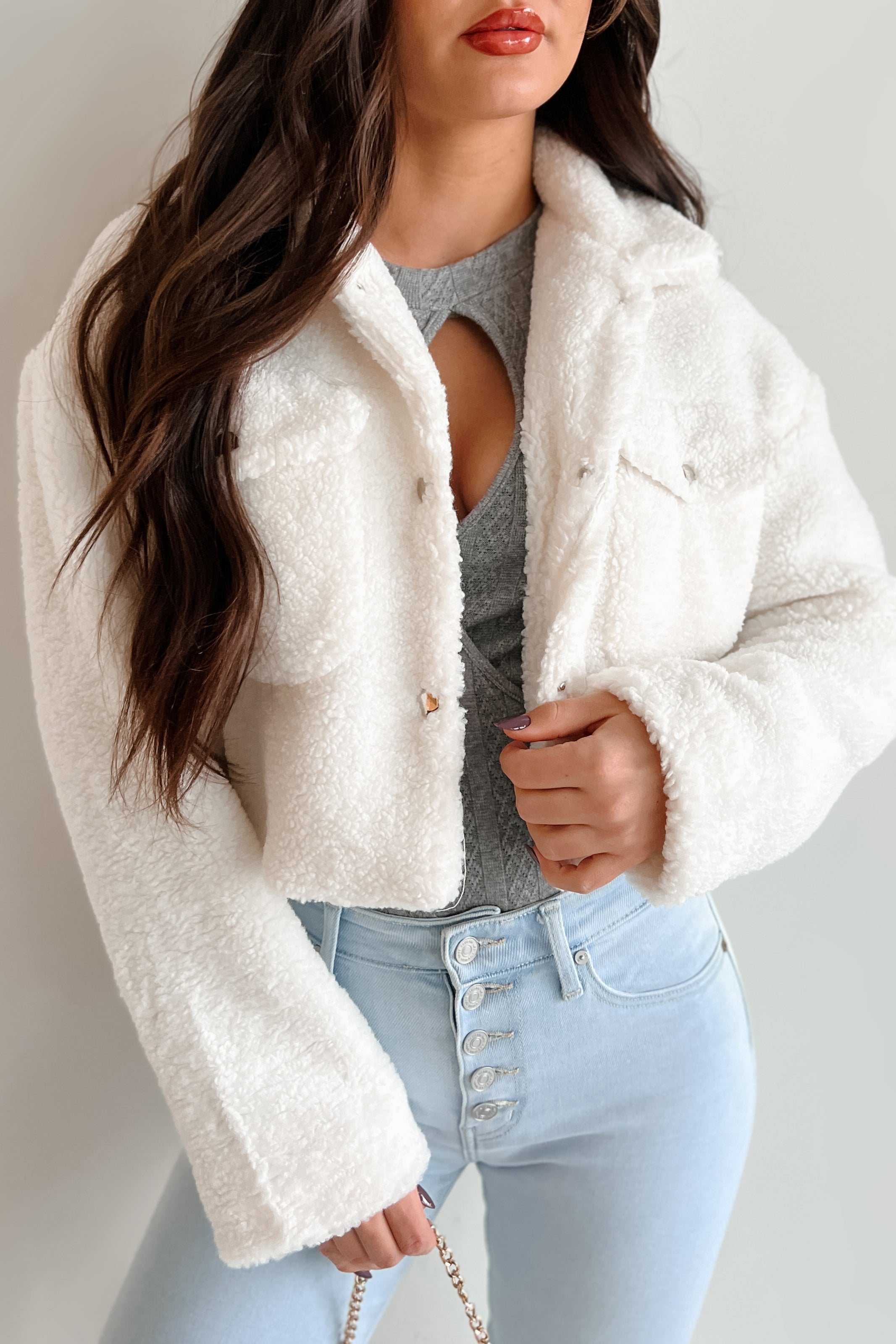 Be Seeing You Soon Teddy Jacket (Ivory)-The Formal Wear