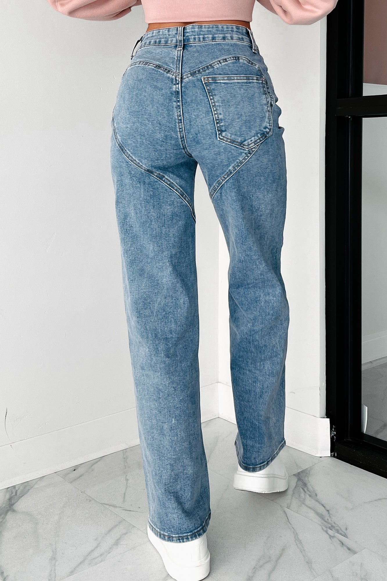 Tyelee TheFormalWear Original Non-Distressed Wide Leg Jeans (Medium Wash)-The Formal Wear