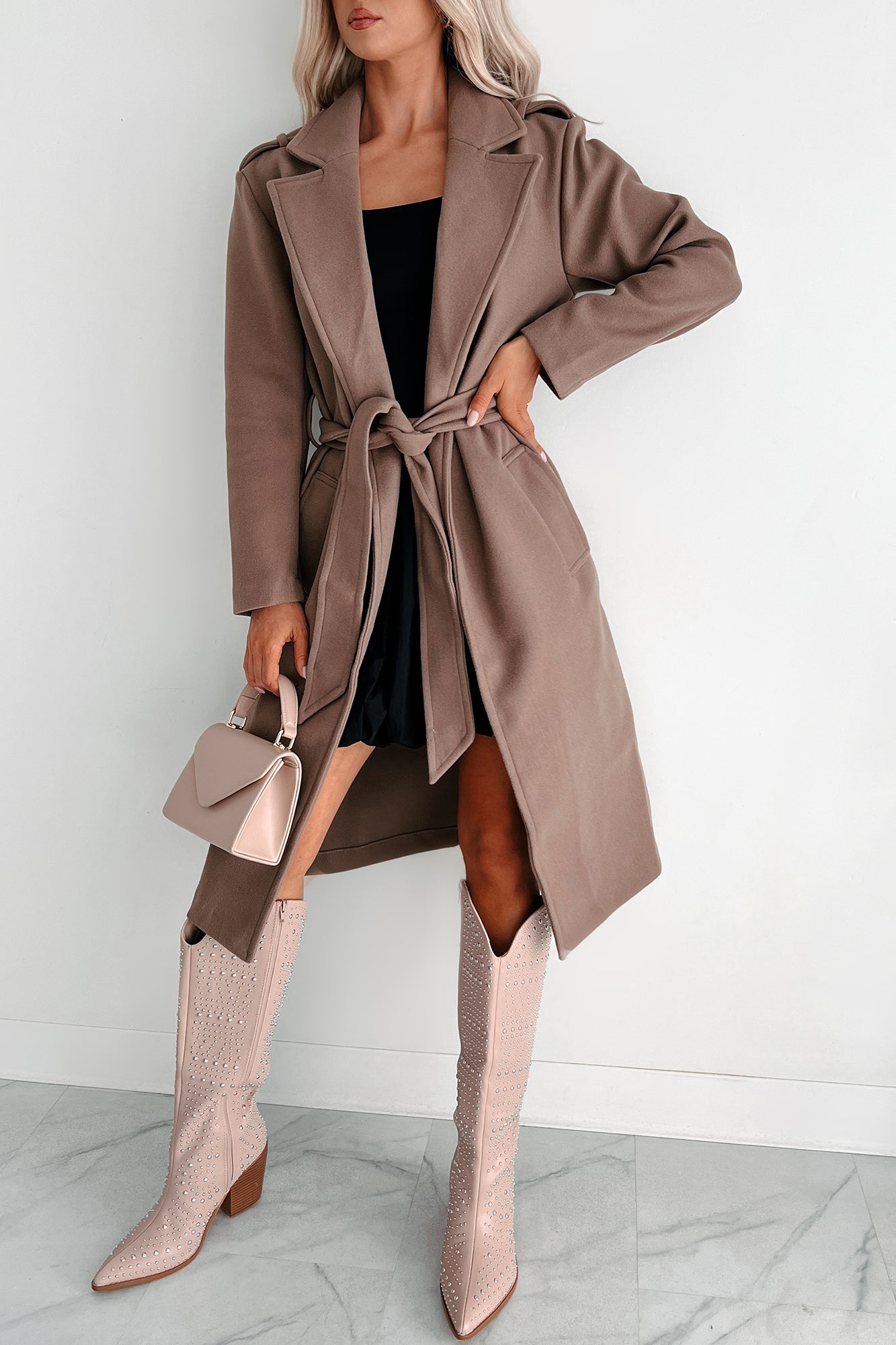 Crowley Belted Trench Coat (Cocoa)-The Formal Wear