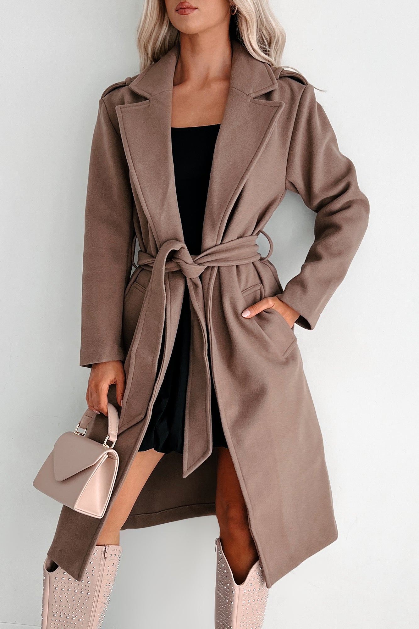 Crowley Belted Trench Coat (Cocoa)-The Formal Wear