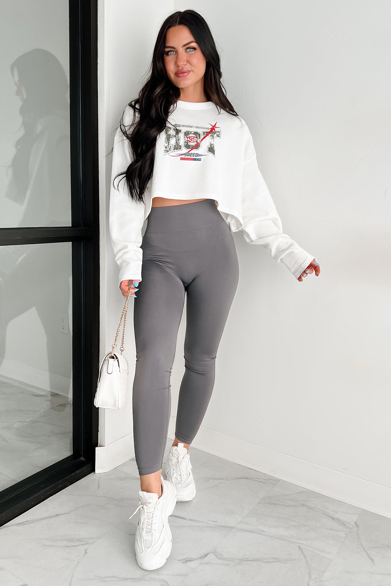 Endless Motion Seamless High Rise Leggings (Cool Grey)-The Formal Wear