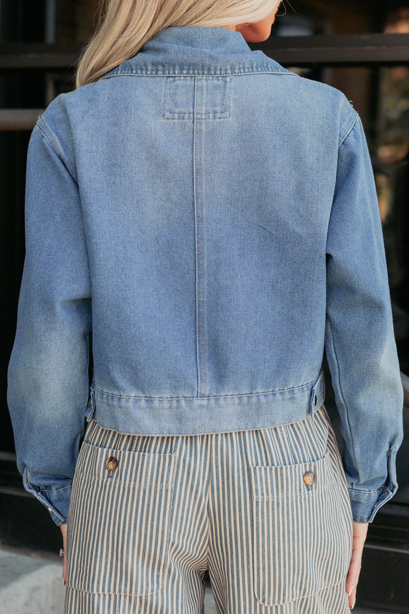 Open Days Denim Cargo Jacket (Medium)-The Formal Wear