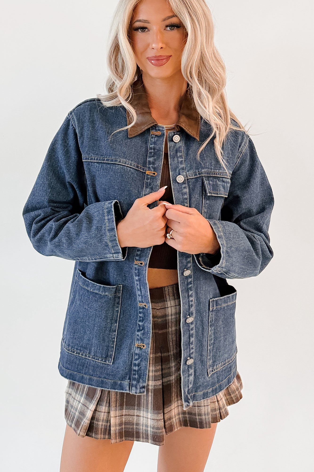 Bastian Papermoon Denim Barn Jacket (Denim Blue)-The Formal Wear