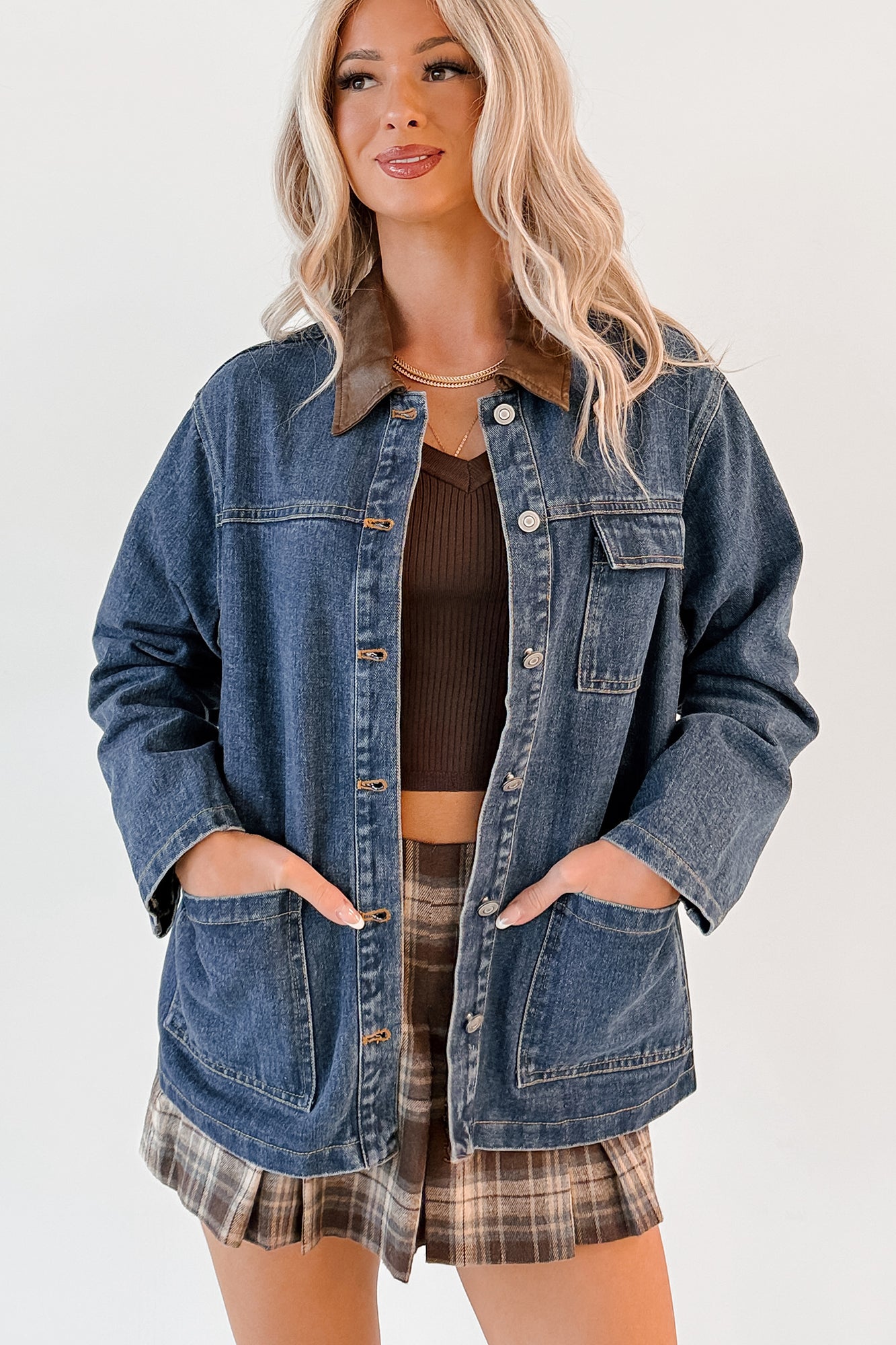 Bastian Papermoon Denim Barn Jacket (Denim Blue)-The Formal Wear
