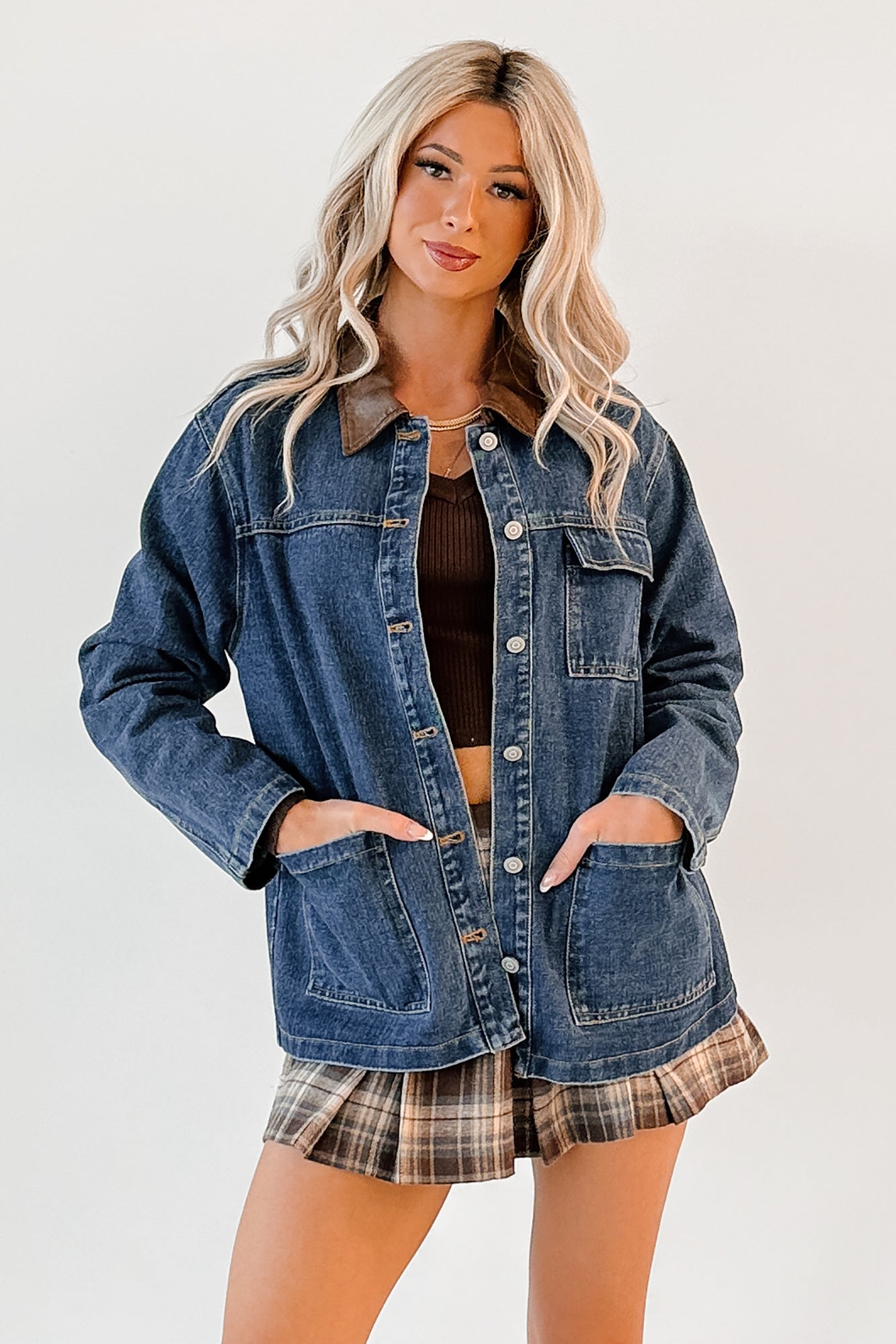 Bastian Papermoon Denim Barn Jacket (Denim Blue)-The Formal Wear