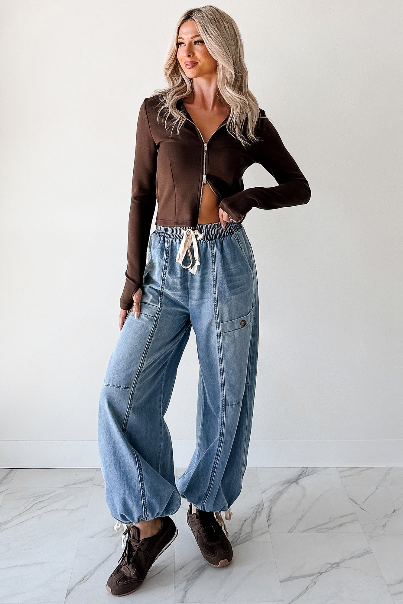 Athletic Drive Double Zipper Active Jacket (Brown)-The Formal Wear