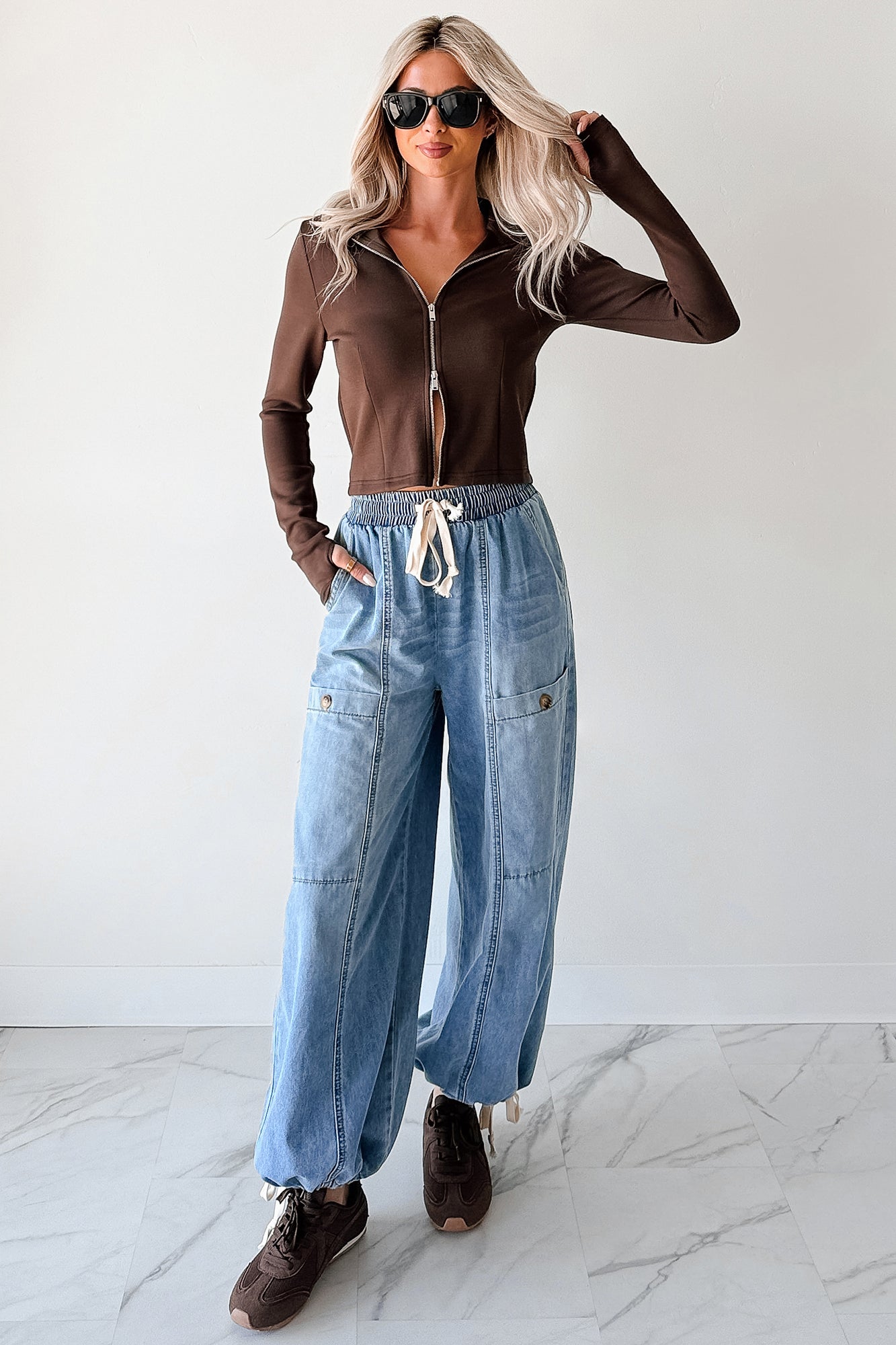 Athletic Drive Double Zipper Active Jacket (Brown)-The Formal Wear